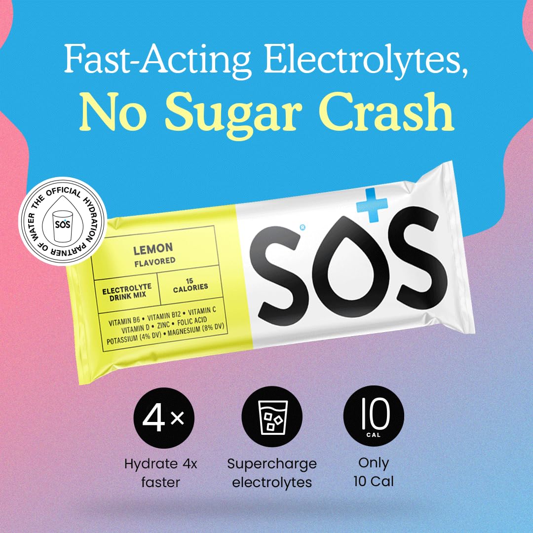 SOS Hydration Electrolyte Powder Sticks (20 Servings)