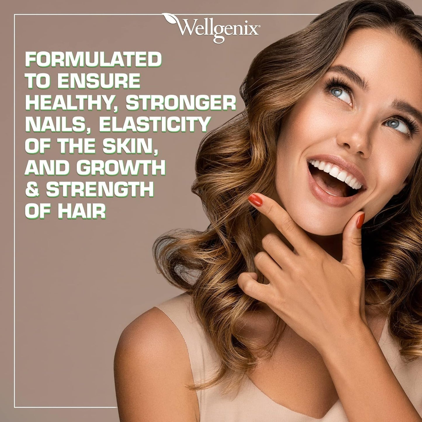 Wellgenix Purvana MAX Hair Skin and Nails Supplement 5000mcg Biotin with MSM & B-Complex Capsules, 30 Count