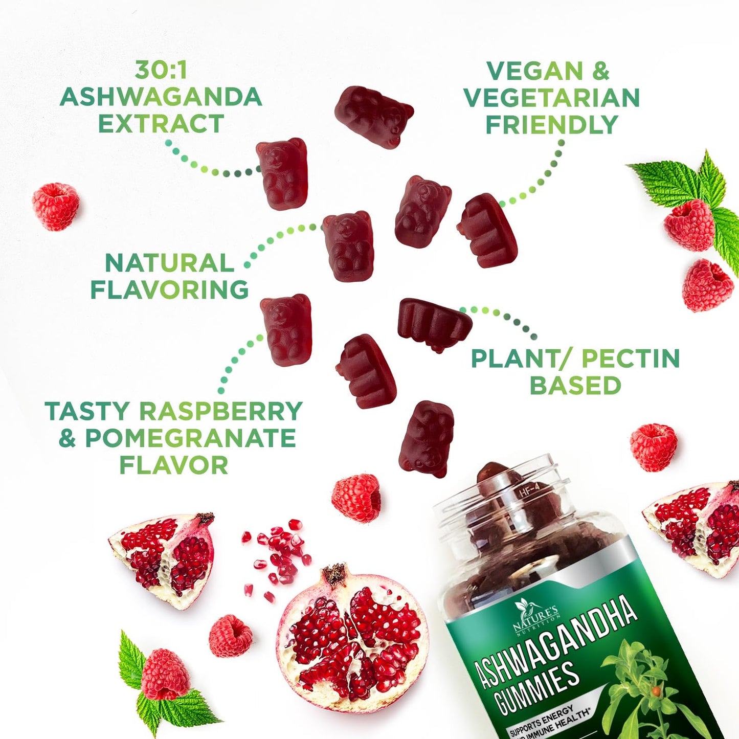 Nature's Nutrition Ashwagandha Gummies 60 Gummies