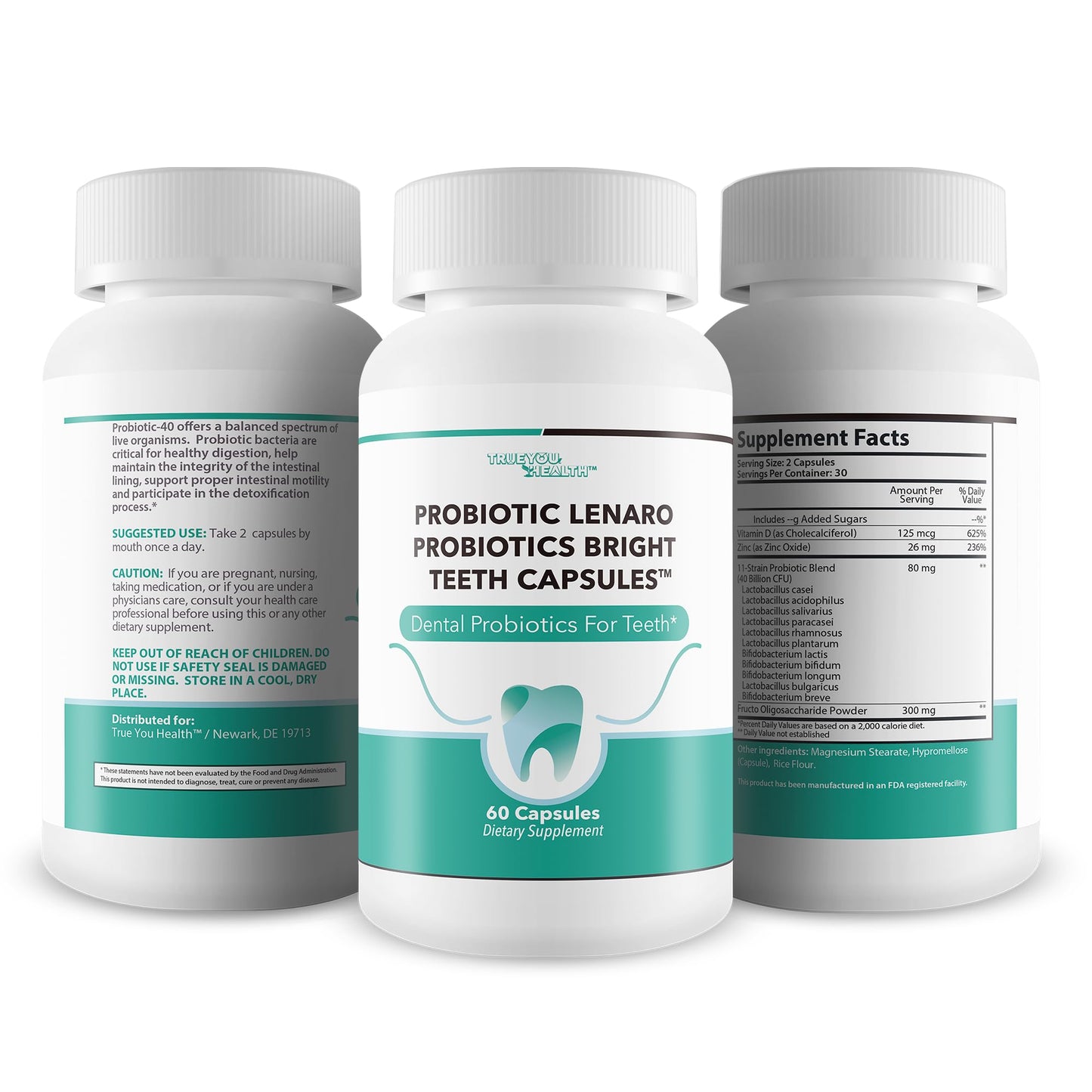 True You Health Probiotics Bright Teeth Capsule 60 Count