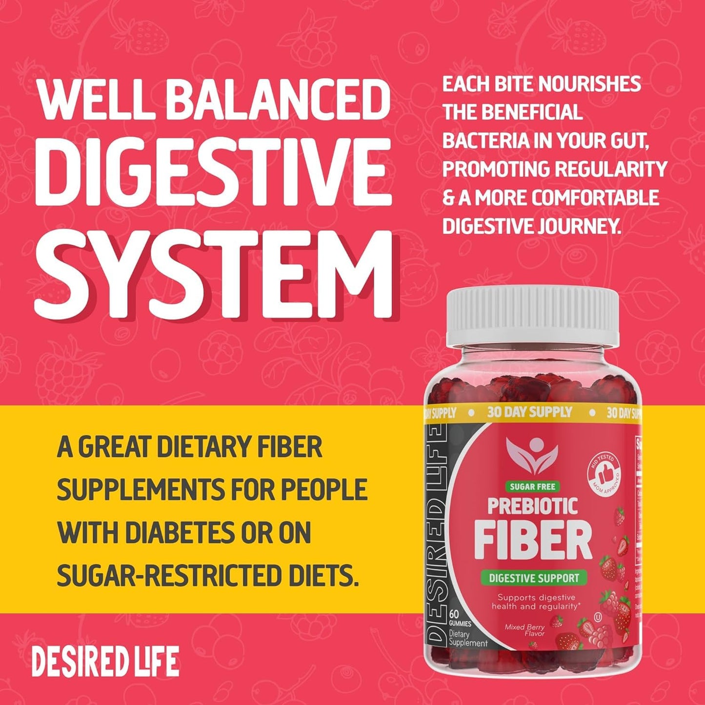 Desired Life Prebiotic Fiber Gummies 120 Gummies