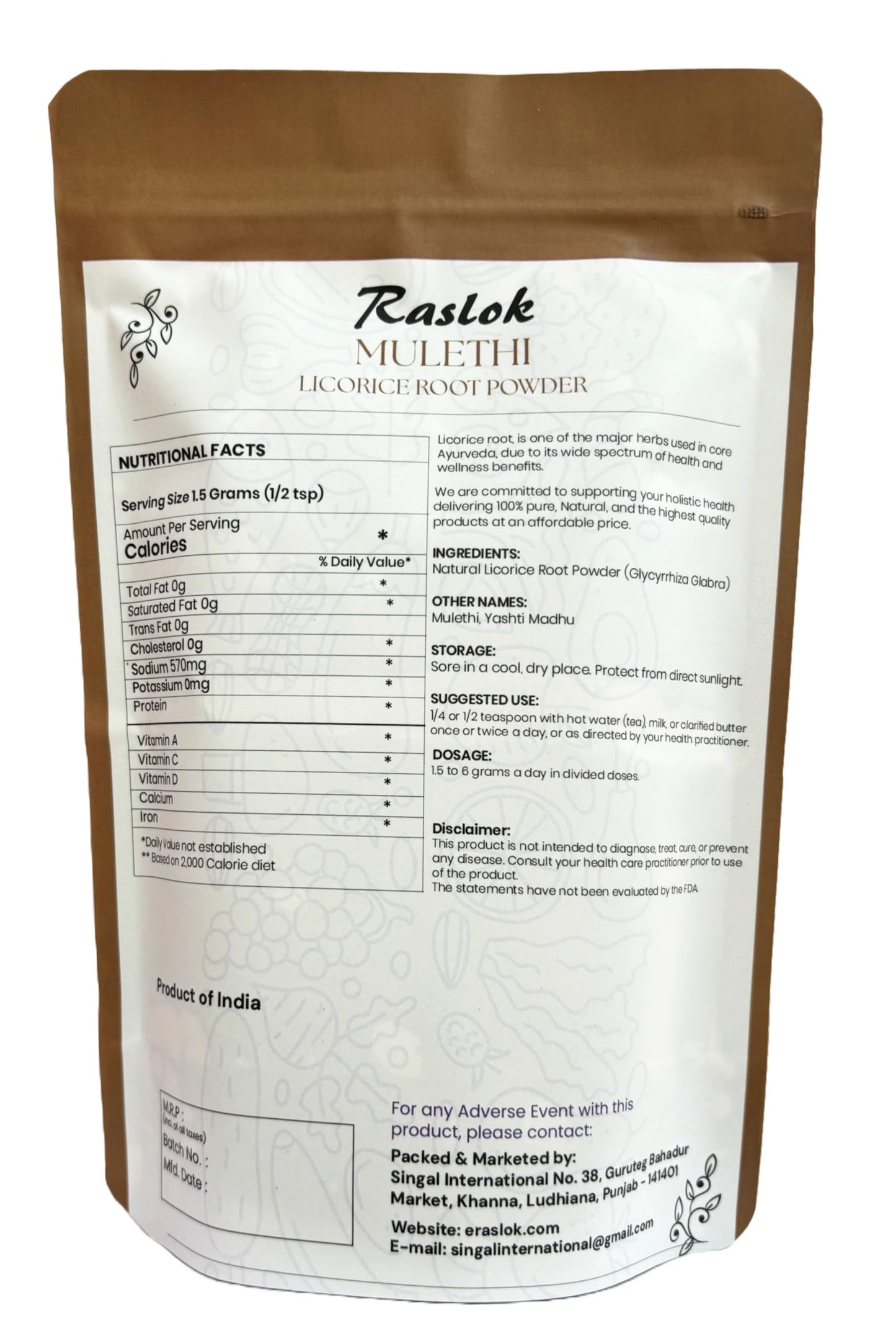 Raslok Moringa Powder 11.52