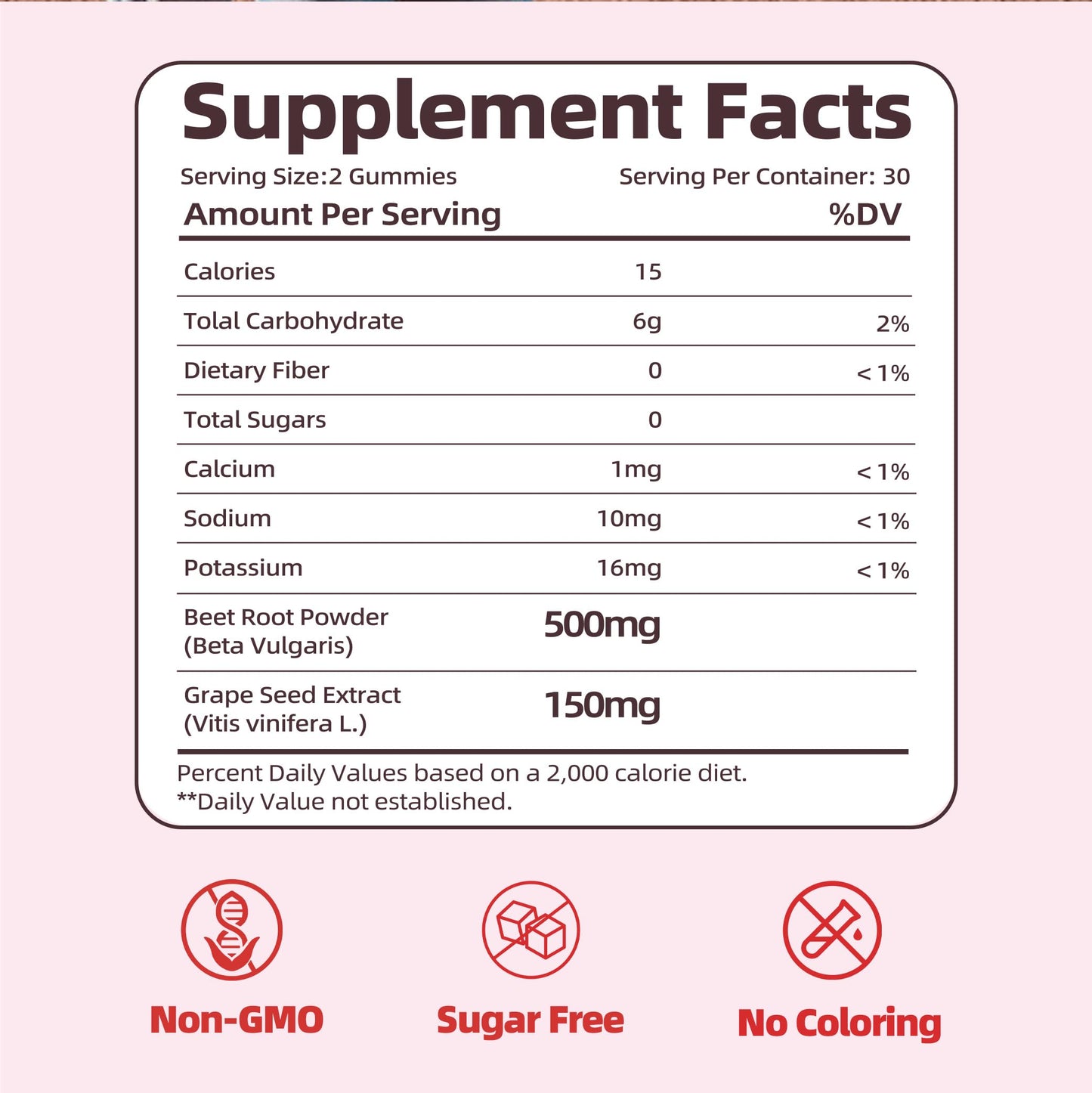 VAEYAE Beet Root Gummies, 60 Count