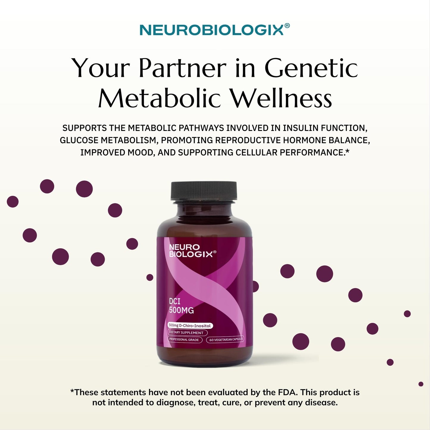 Neurobiologix D-Chiro Inositol 500 mg Capsules, 60 Count