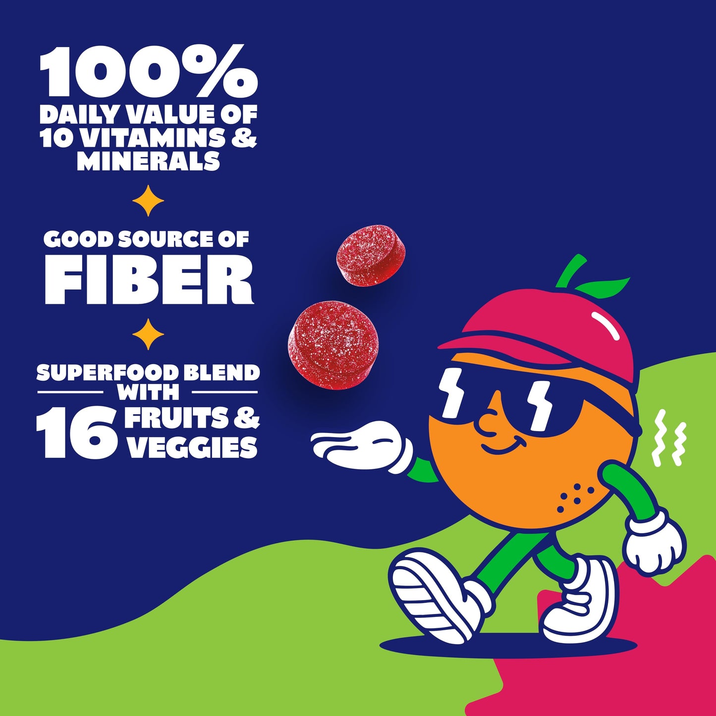 Vital Pals Sour Punch Superfood Gummies for Kids Gummy 30 Count