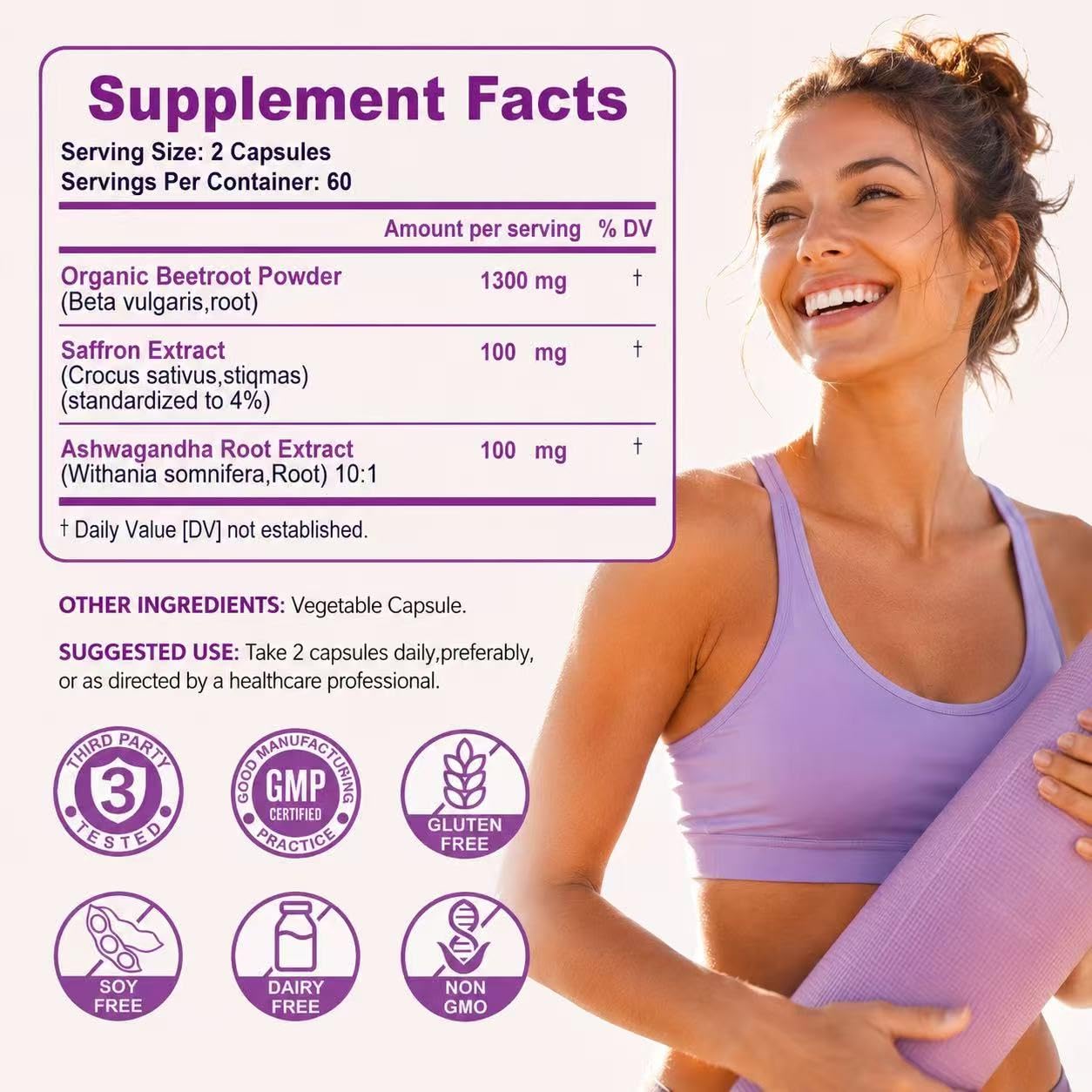 UXOEJIK Saffron Extract Capsule 100mg, 120 Count