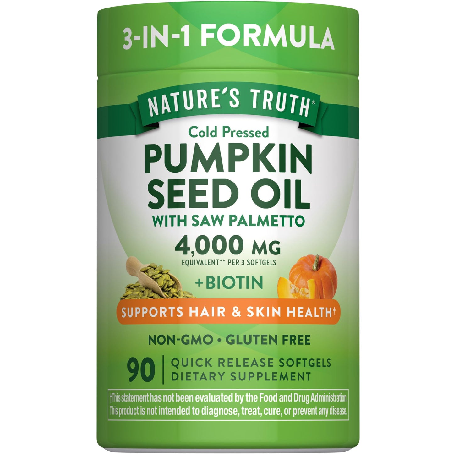 Nature's Truth Pumpkin Seed Oil Softgels 90 Count