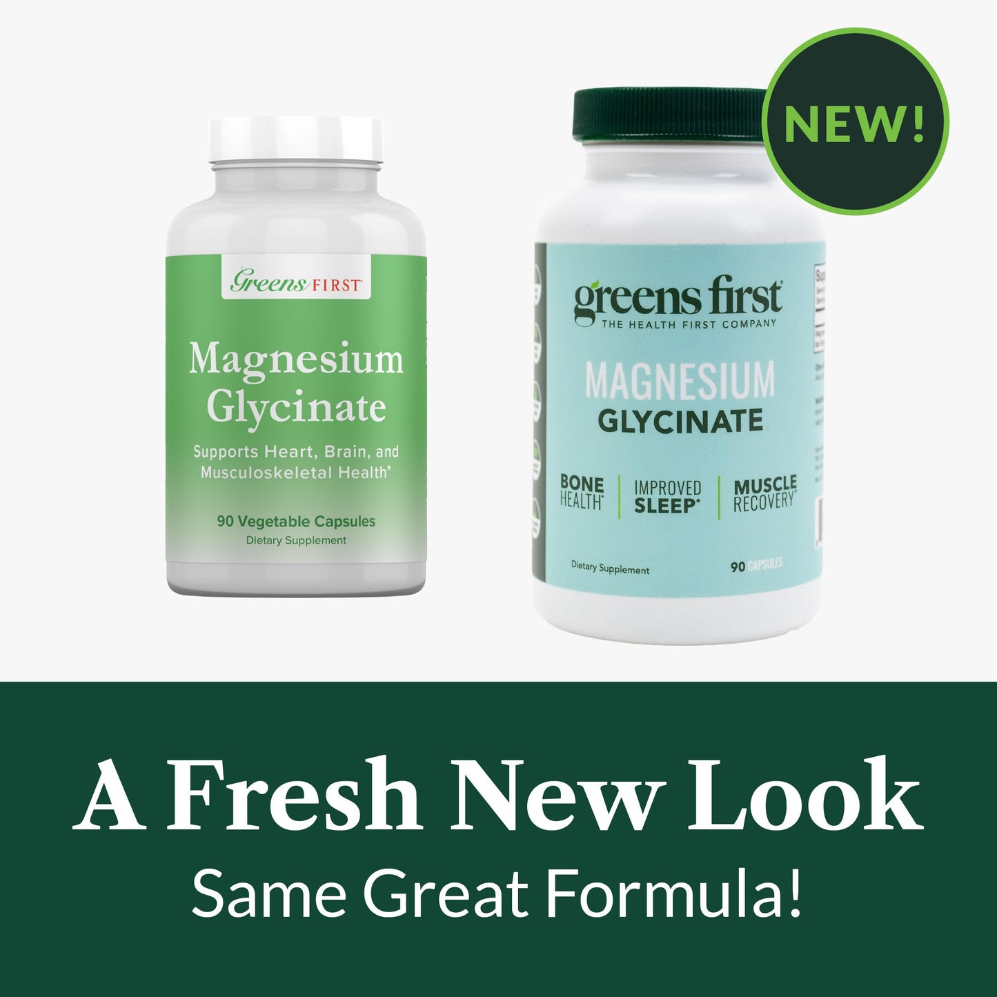 Greens First Magnesium Glycinate Supplement Capsule, 90 Count