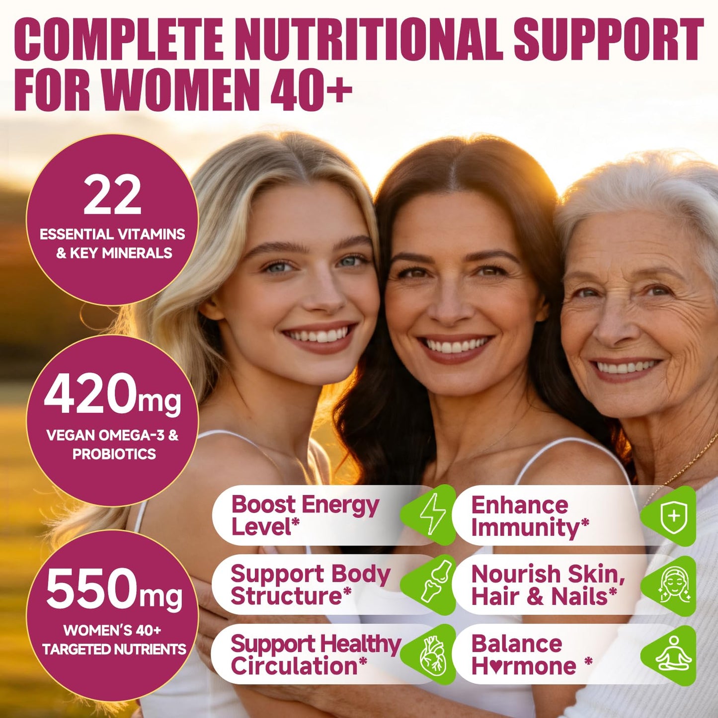 Ceecisee Multivitamin for Women 40 Plus Gummies 60 Count