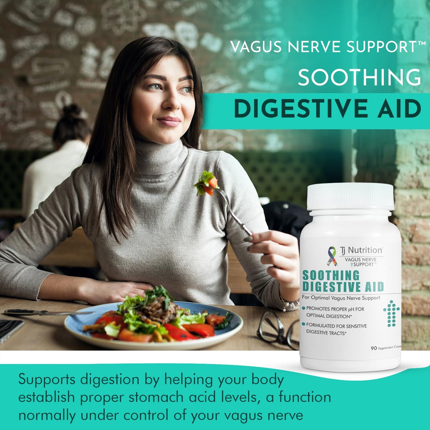 TJ Nutrition Digestive Health Support Capsules, 60 Count