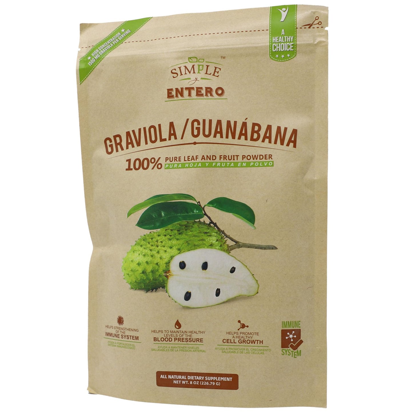 Simple y Entero Graviola/Guanábana (Soursop) Powder, 8 oz