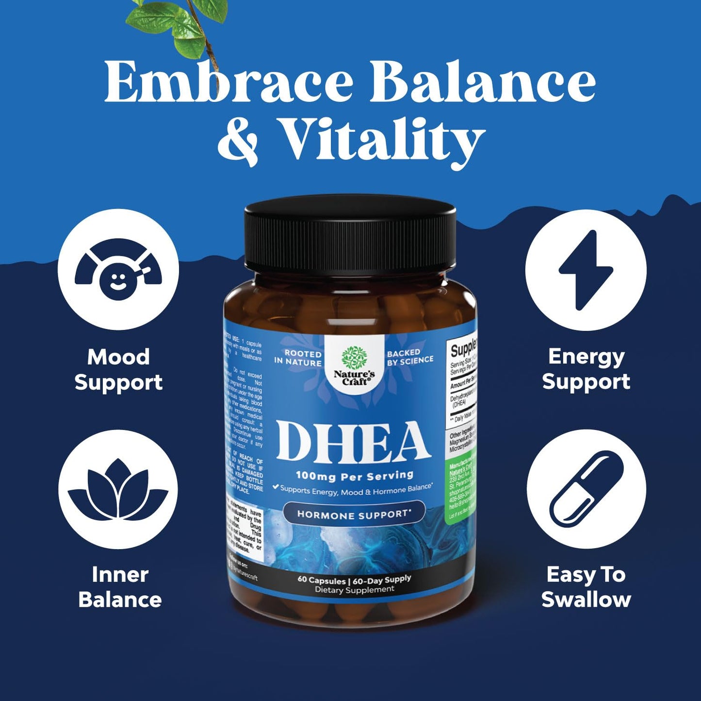 Natures Craft DHEA 100mg Capsule, 60 Count