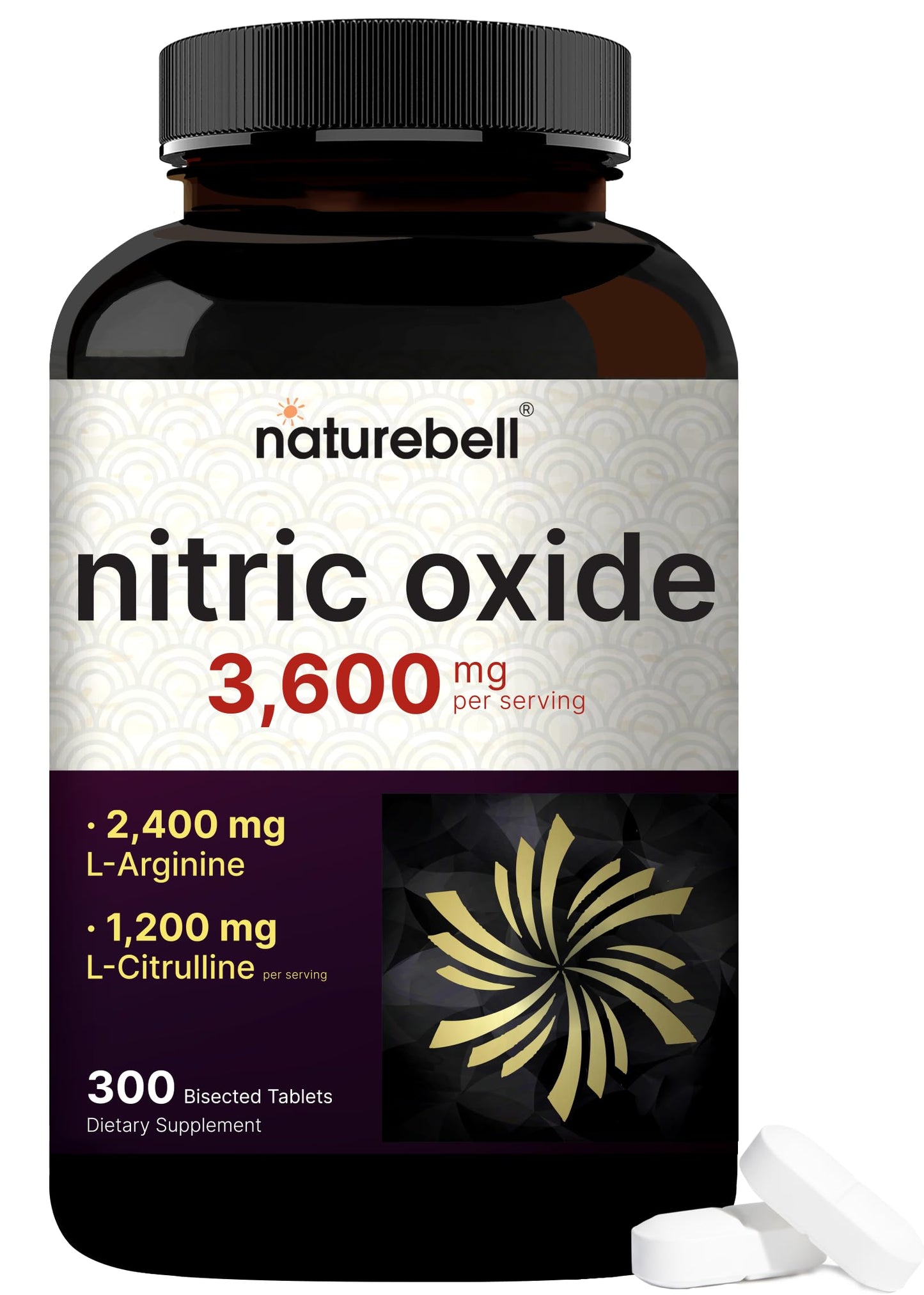 NatureBell Nitric Oxide Supplement for Men & Women – Pre-Workout Formula with L-Arginine & L-Citrulline Tablet 300 Count