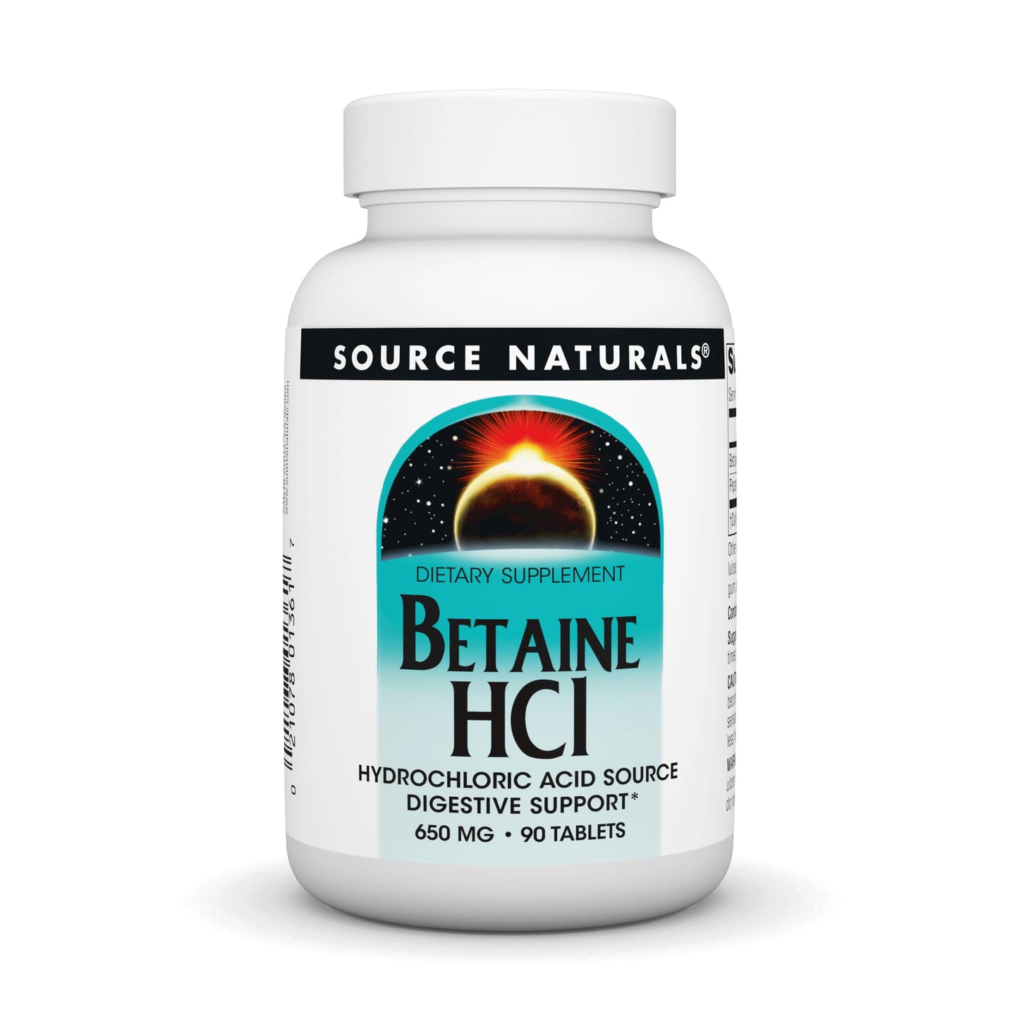 Source Naturals Betaine HCl 650mg Tablets, 90 Count