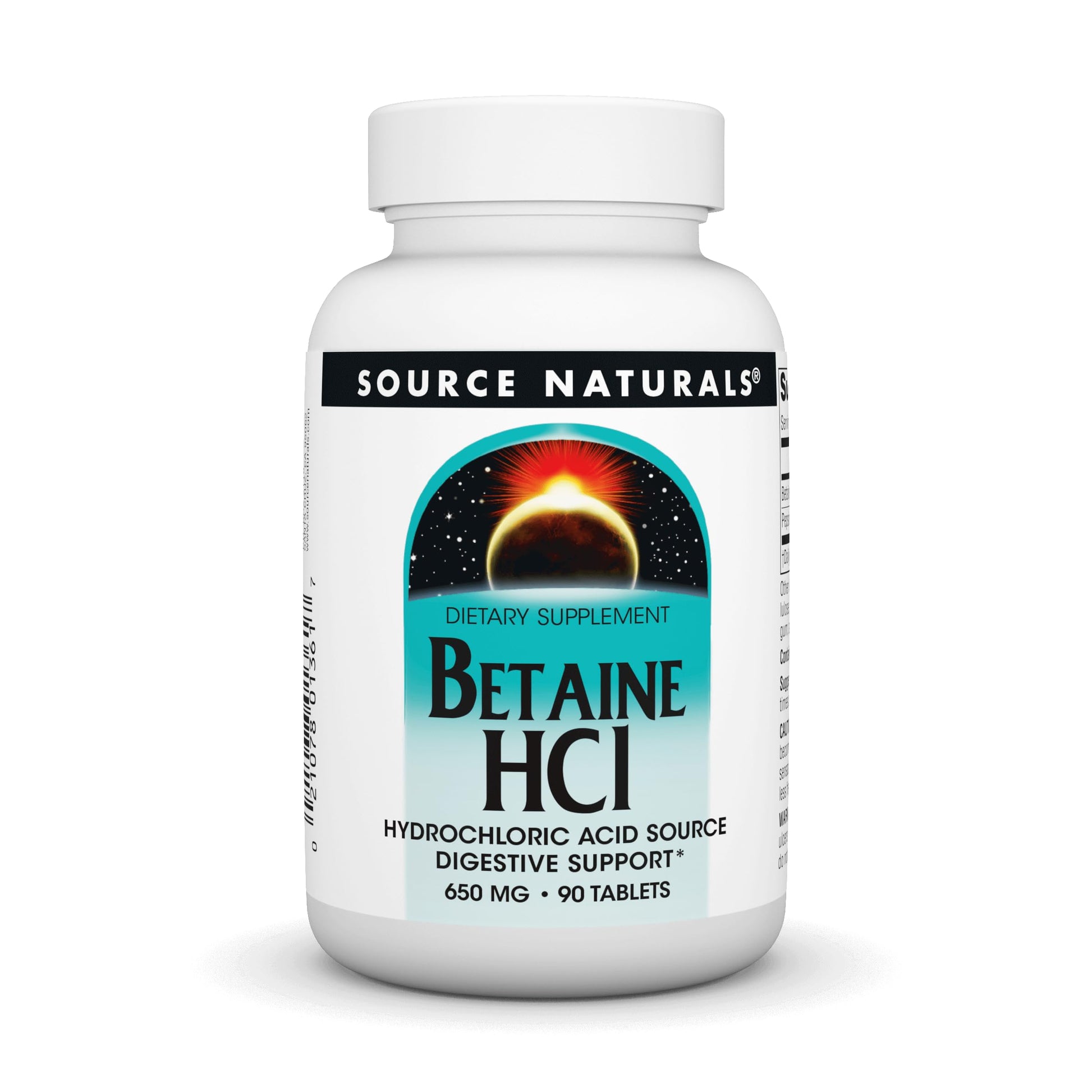 Source Naturals Betaine HCl 650mg Tablets, 90 Count