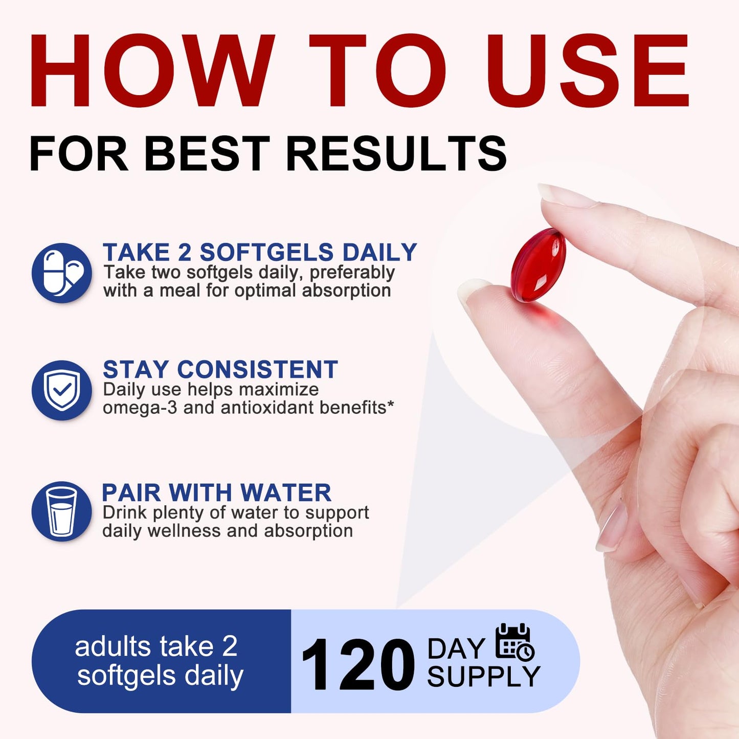 Tiuedu Antarctic Krill Oil Supplement Softgels 240