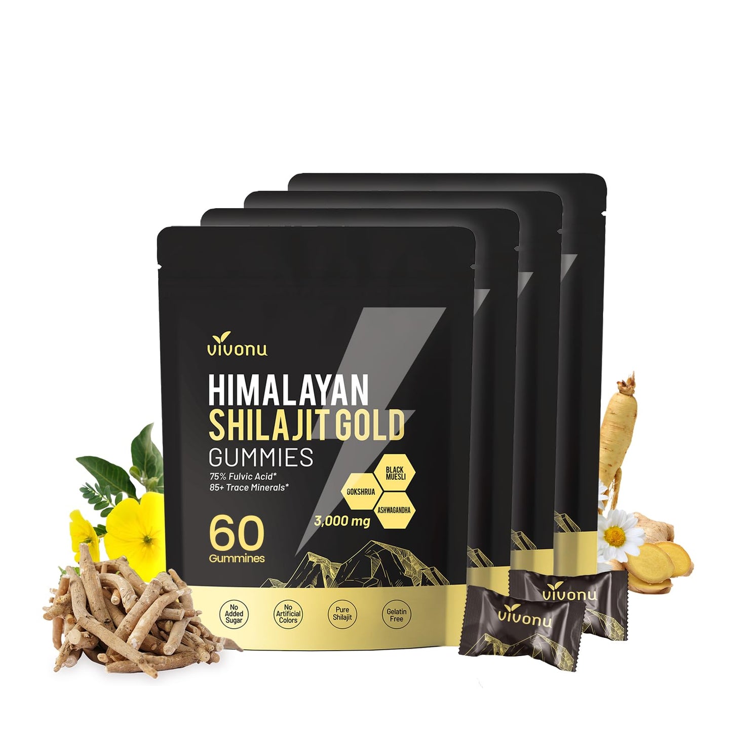 VivoNu Shilajit Gummies 60 Count