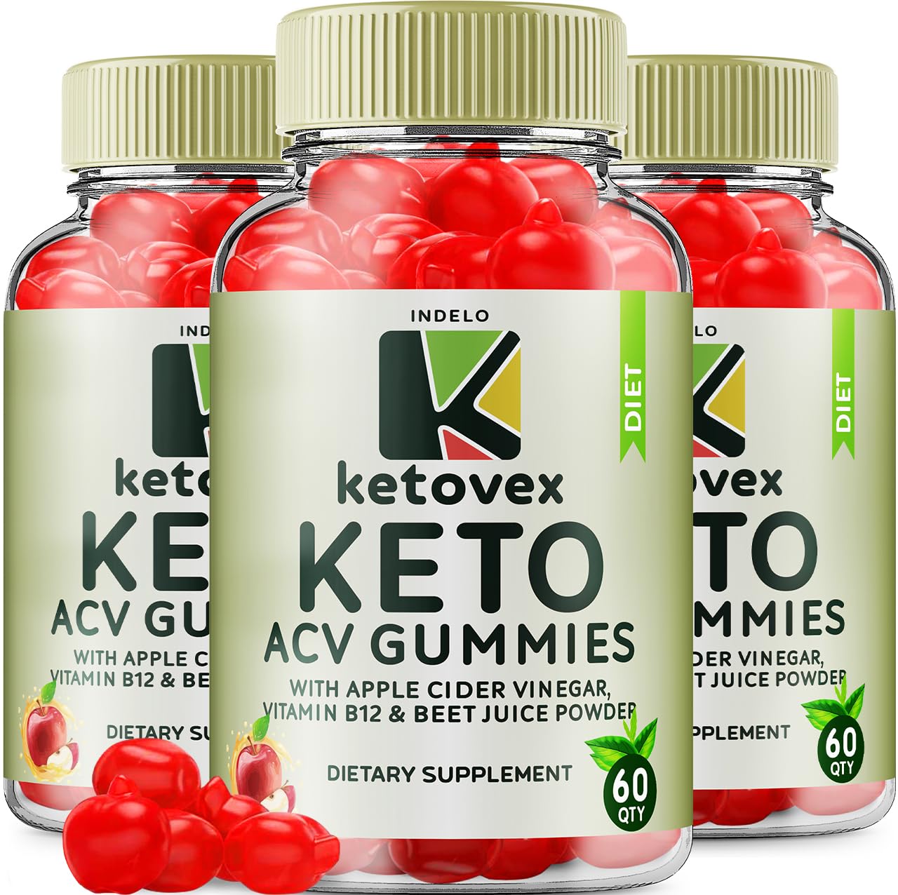 Indelo Ketovex Keto BHB Gummies Advanced Formula, 180 Gummies