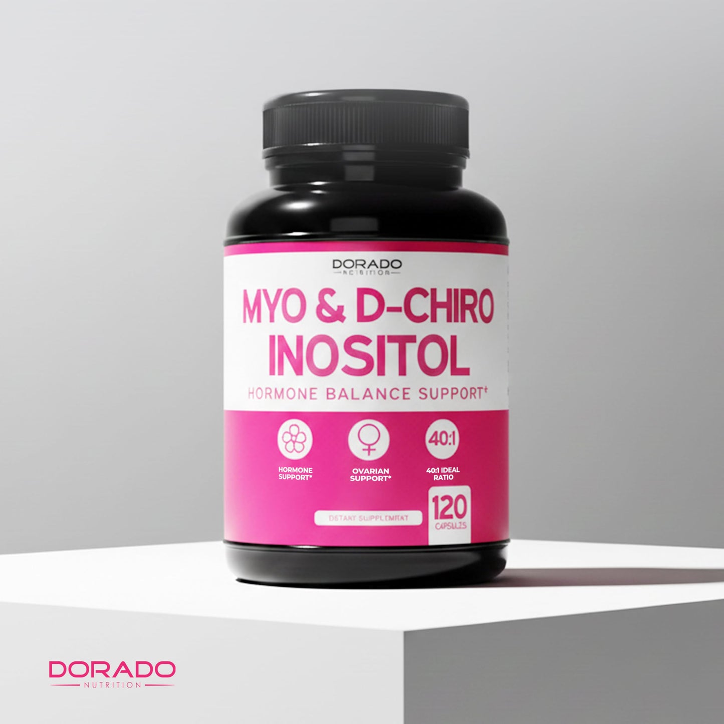 DORADO NUTRITION Myo-Inositol & D-Chiro Inositol Supplement For Women Capsules, 120 Count