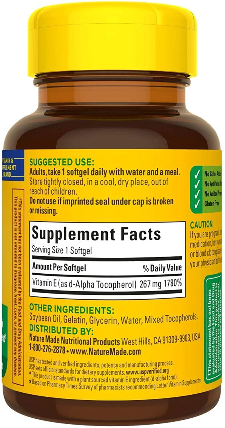 Nature Made Vitamin E 400 IU Softgels 200