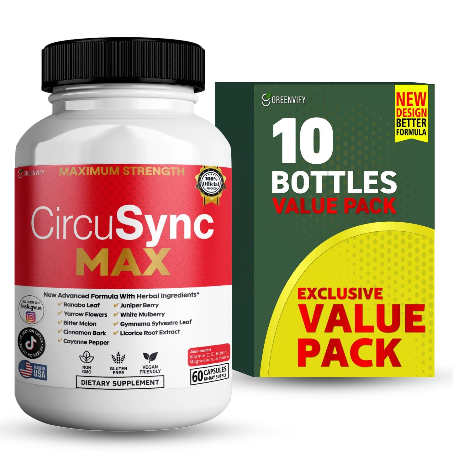 GREENVIFY CircuSync Max Dietary Supplement, 60 Capsules