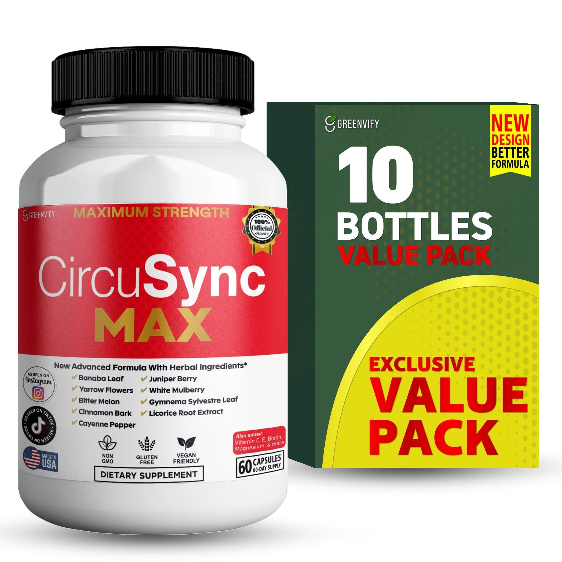 GREENVIFY CircuSync Max Dietary Supplement, 60 Capsules
