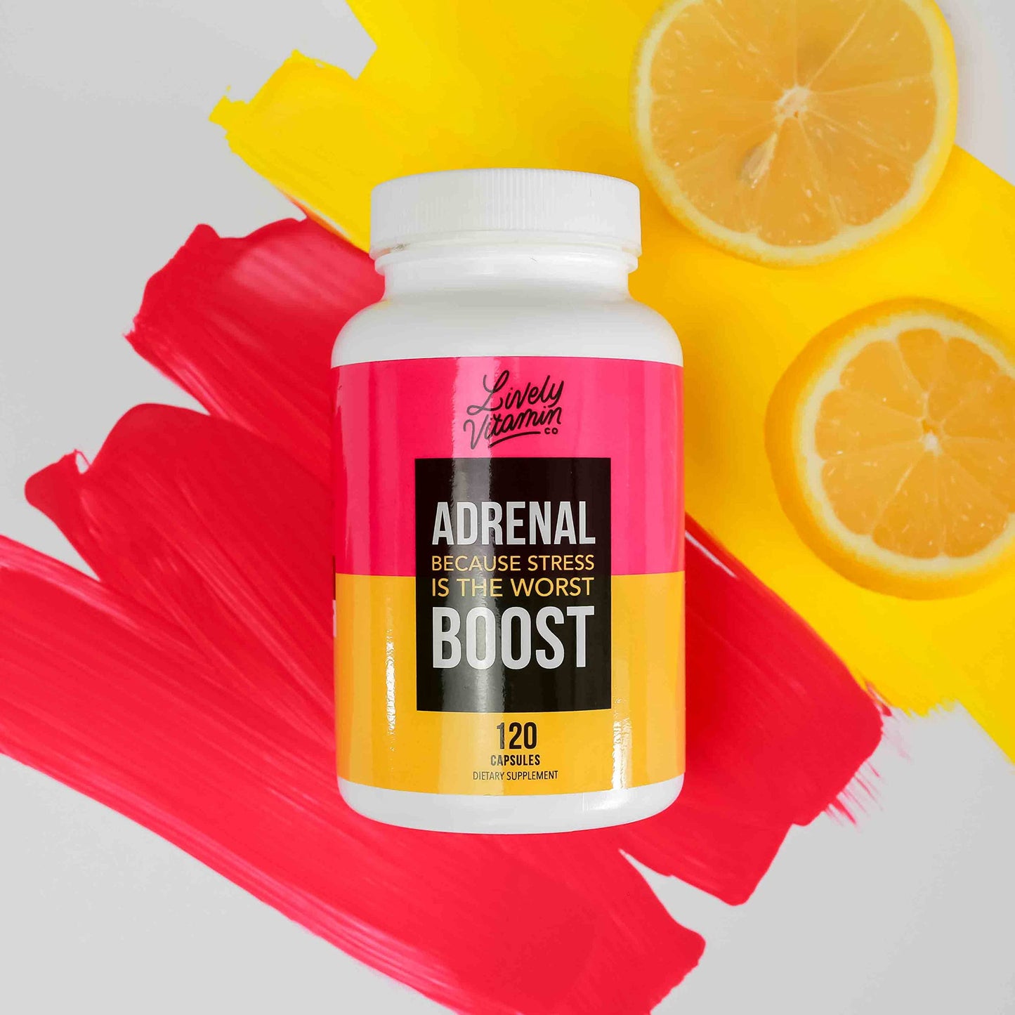 LIVELY VITAMIN CO Adrenal Boost Capsules 120 Vegetarian Capsules