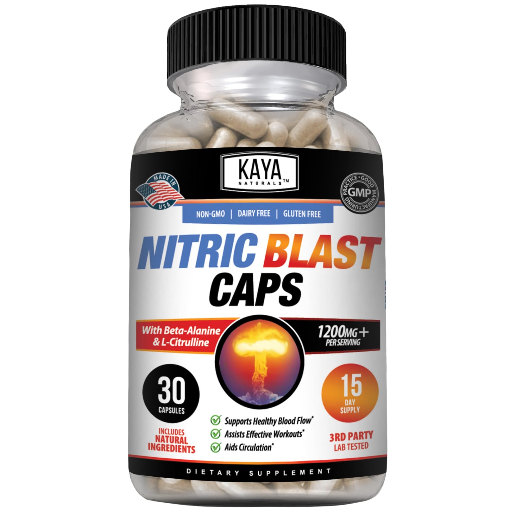 Kaya Naturals Nitric Blast Capsule 30 Count