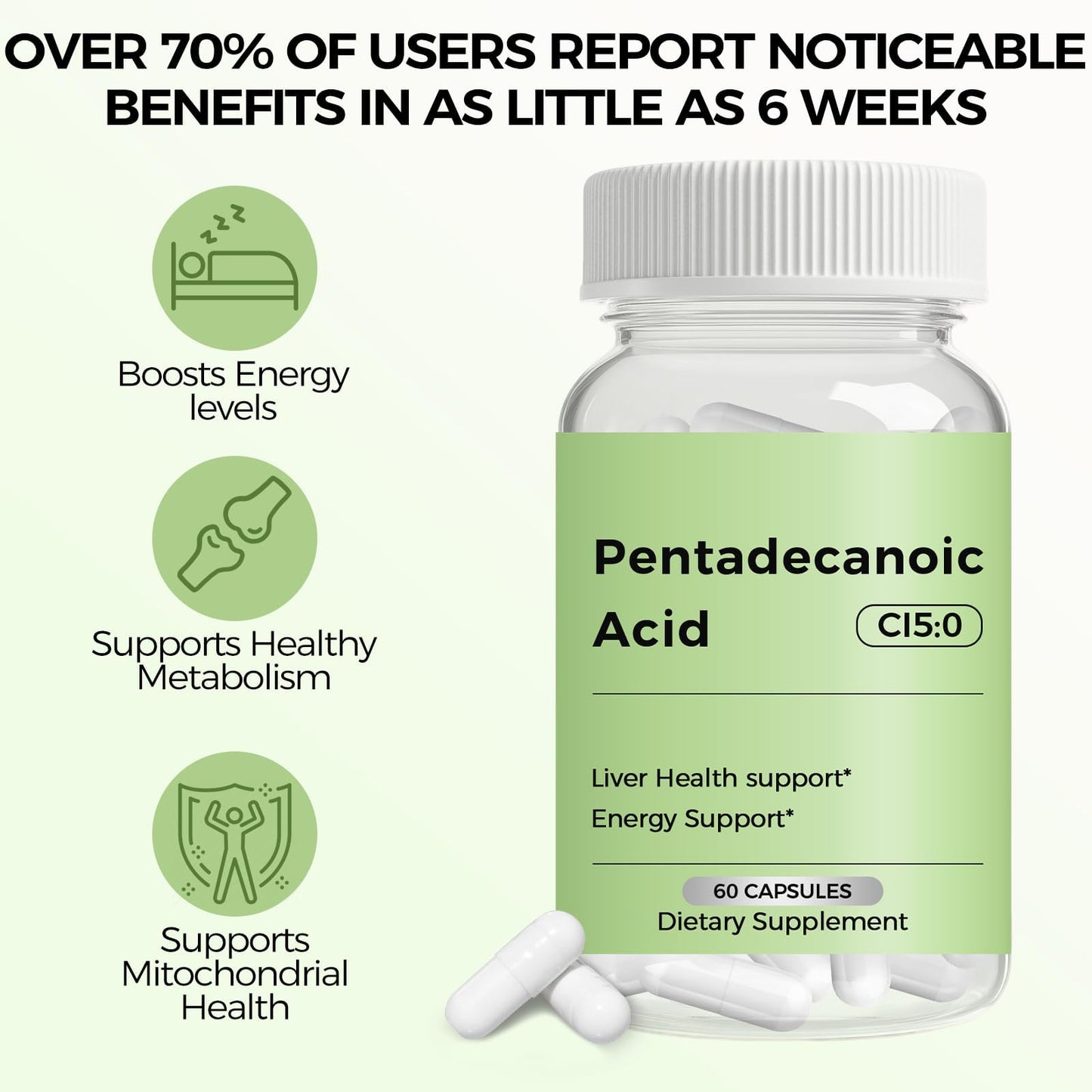 Engtozl Pentadecanoic Acid C15:0 Supplement Capsule, 60 Count