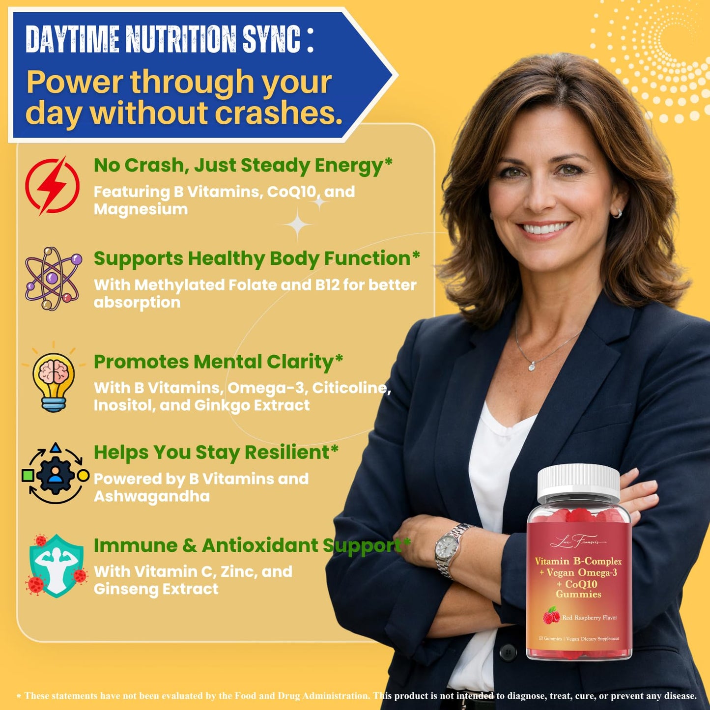 Loïc François Day & Night Multivitamin Gummies for Women 40+ 120 Gummies