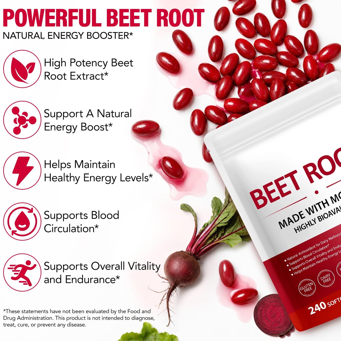 NVXNMSD Beet Root Extract Softgels 240