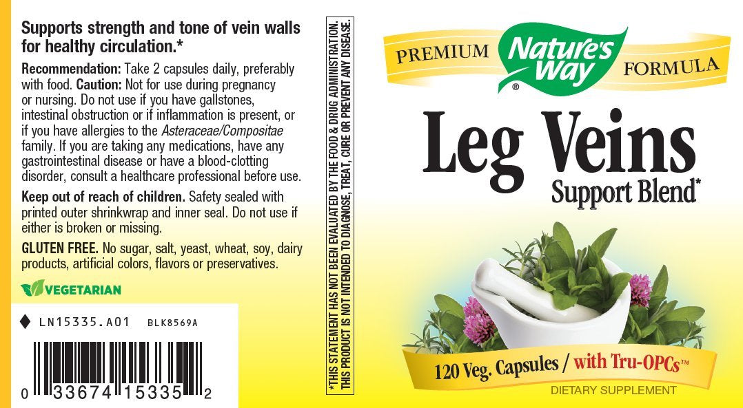 Nature's Way Leg Veins with Tru-OPCs™, 120 Capsules