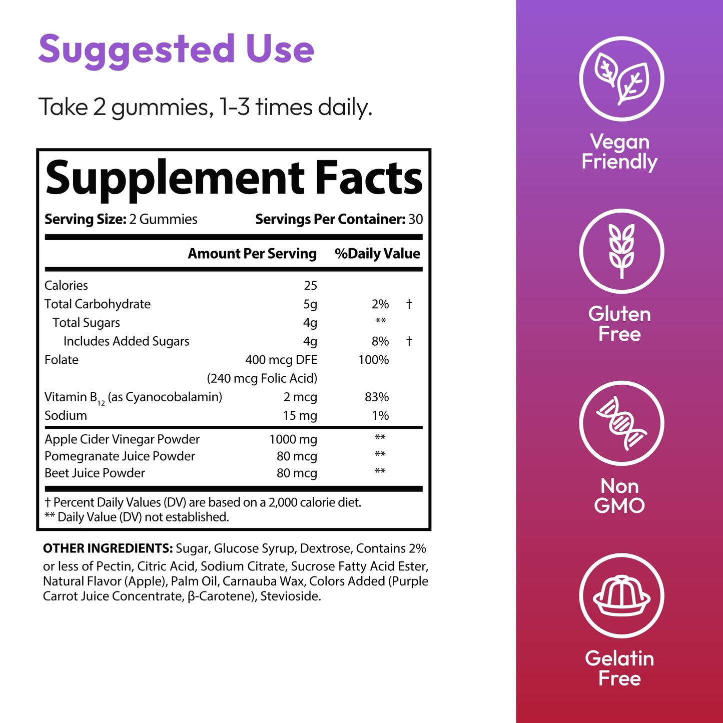 Justified Laboratories Premier Keto ACV Gummies 1000 mg, 300 Count