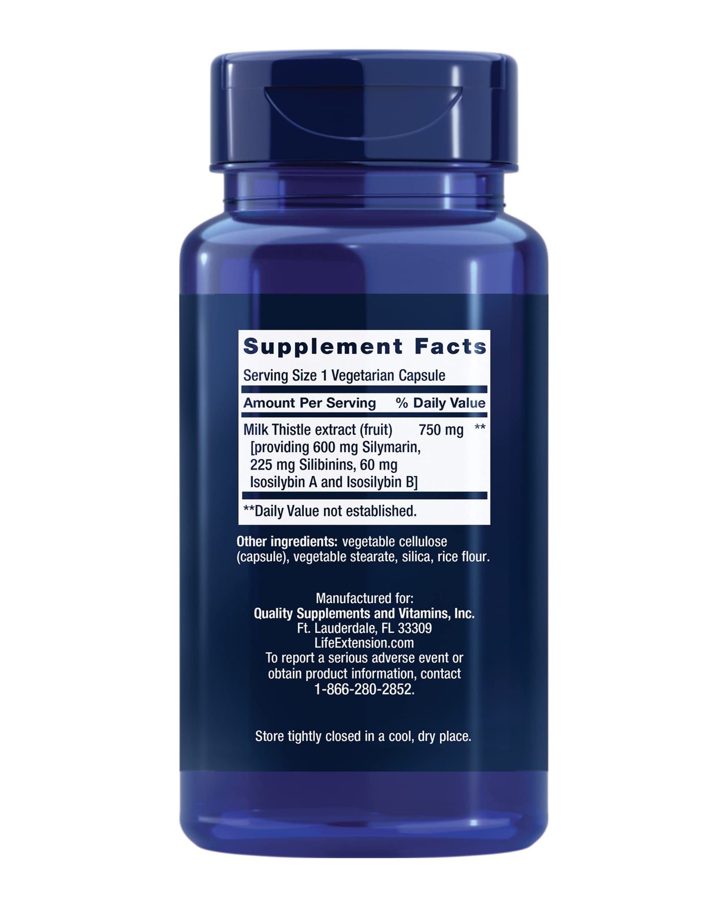 Life Extension Milk Thistle Capsules, 60 Capsules
