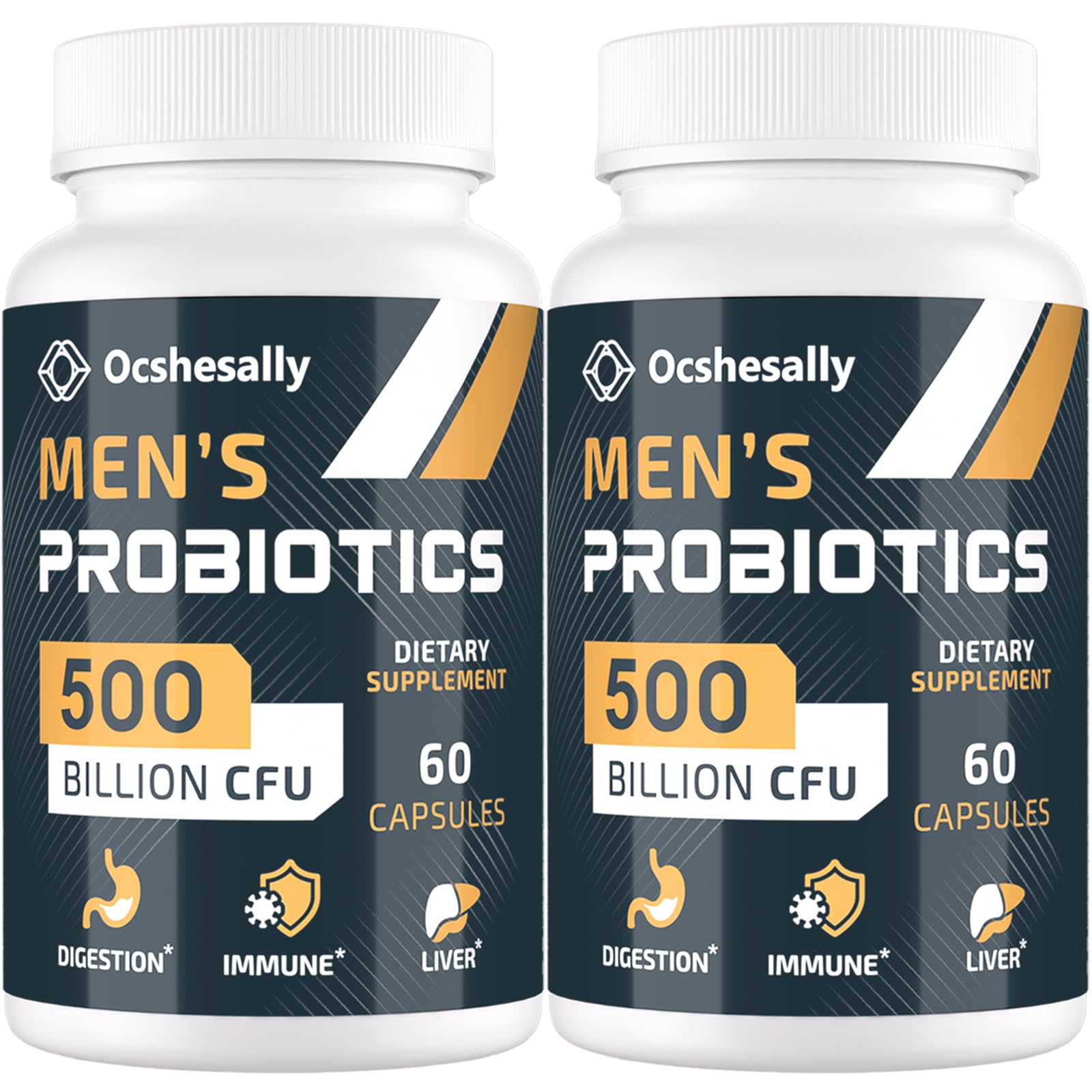 Ocshesally Probiotics for Men 500 Billion CFUs & 12 Strains with Turmeric, Cranberry, Goji, Digestive Health, Gut, Immune & Bloating, Prostate & Urinary Tract Health, 120 Capsules