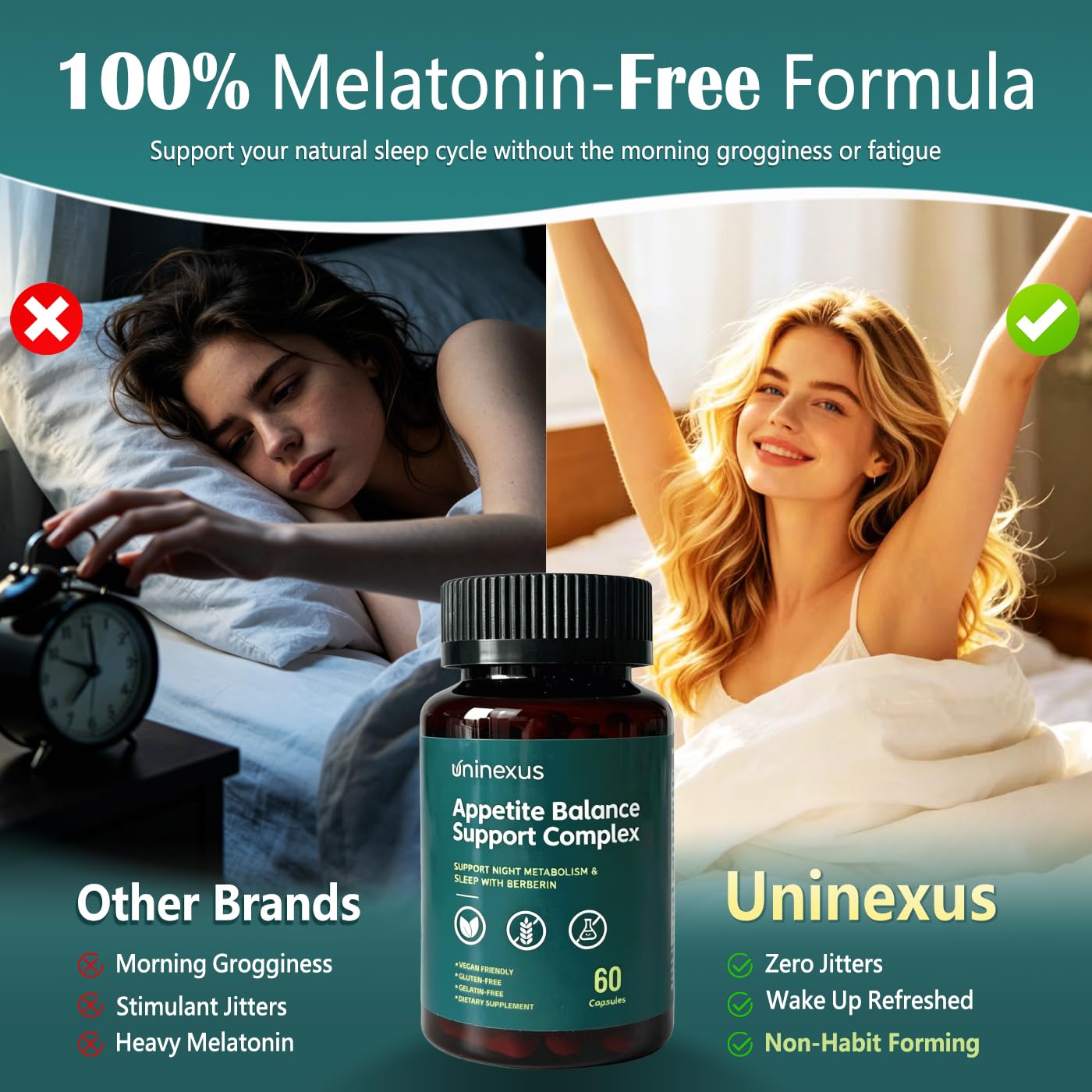 uninexus Nighttime Fat Burner & Sleep Aid for Women Men Capsule 60