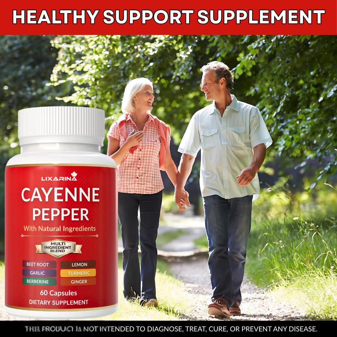 LIXARINA Cayenne Pepper Capsules 120 Count