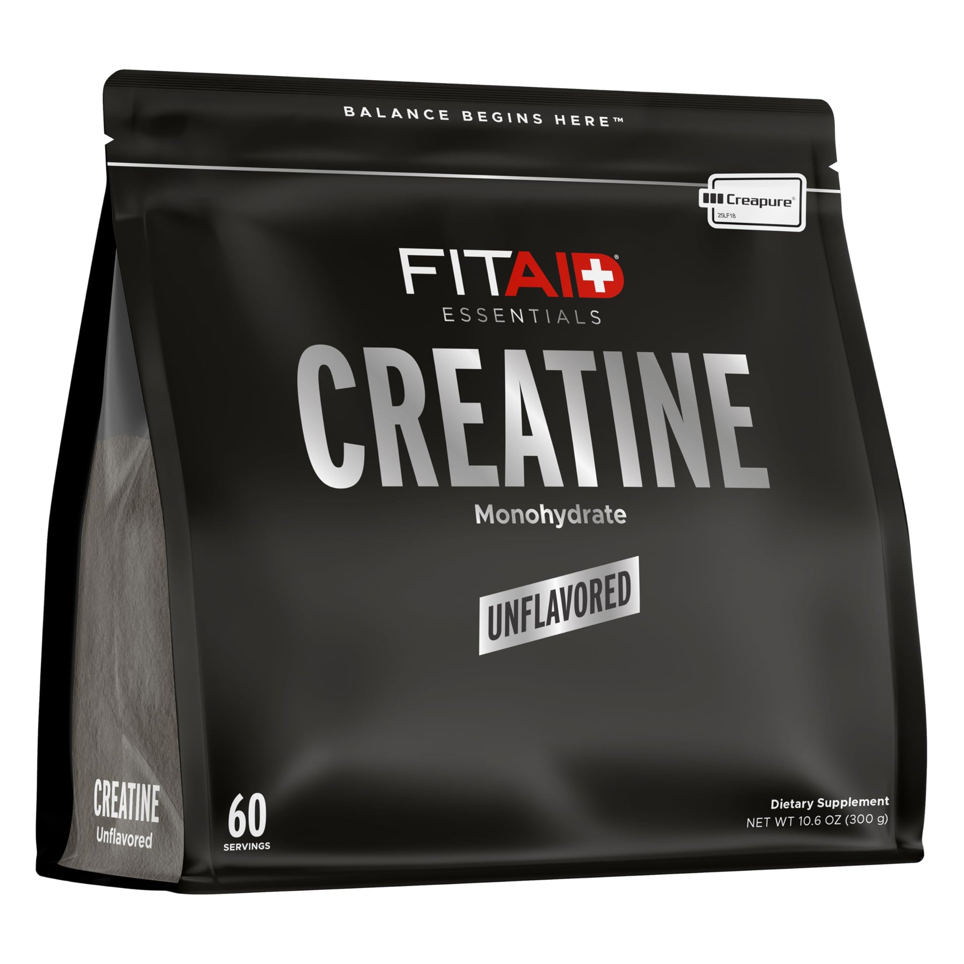 LIFEAID FITAID Creatine Powder CreaPure Unflavored 60 Servings