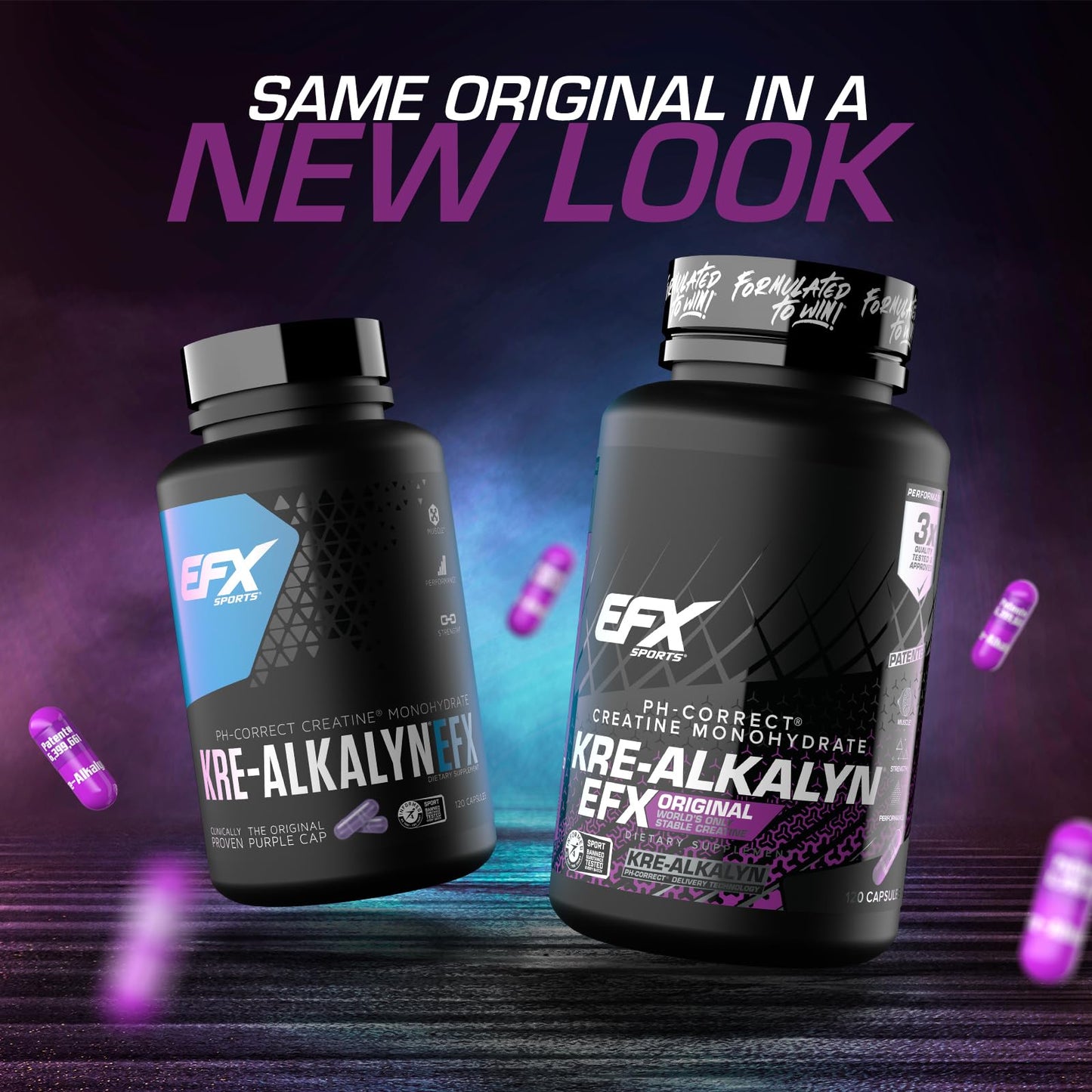 EFX Sports Kre-Alkalyn EFX pH Correct Creatine Monohydrate Capsules 120 Count