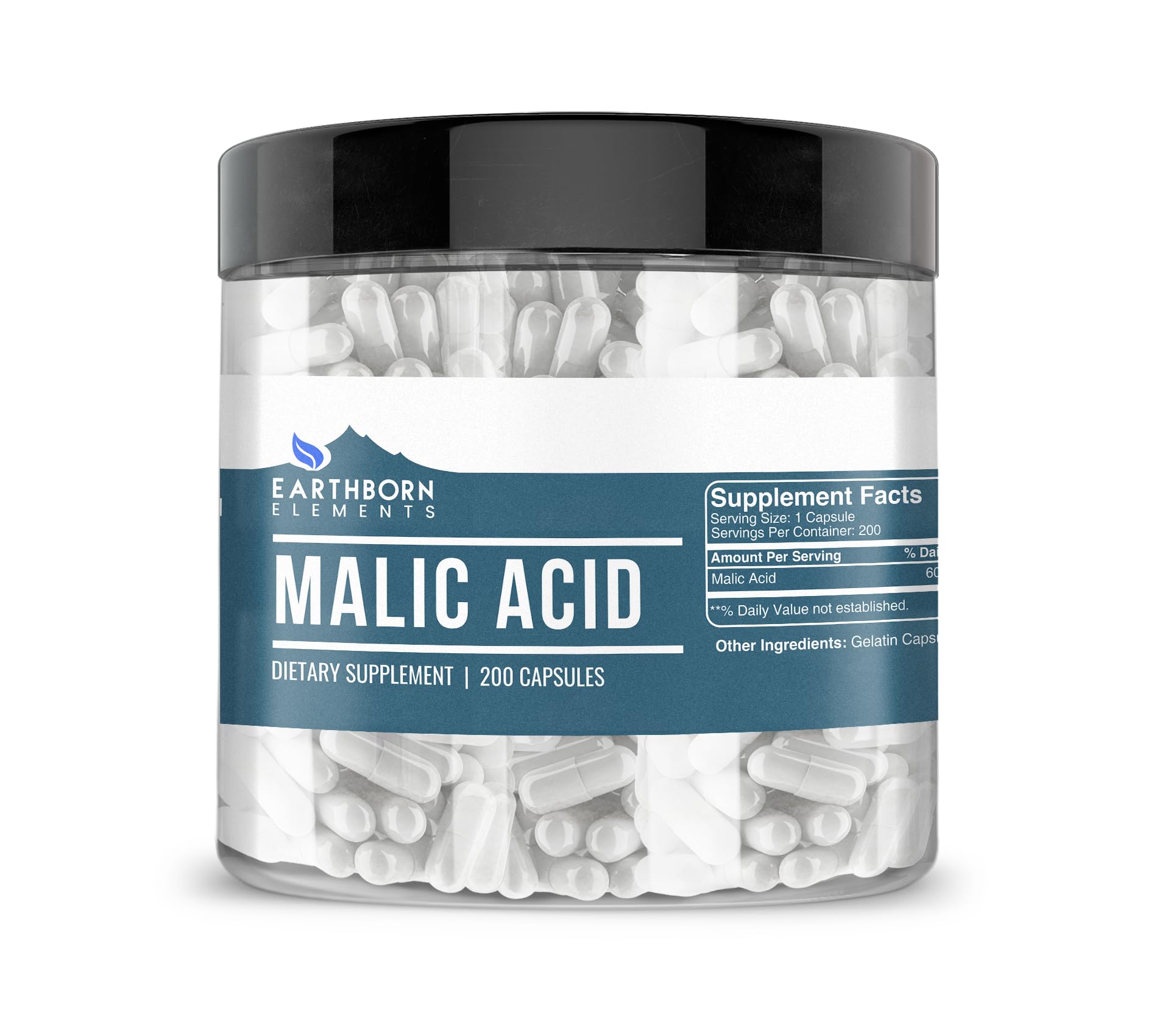 Earthborn Elements Malic Acid Capsules, 200 Count
