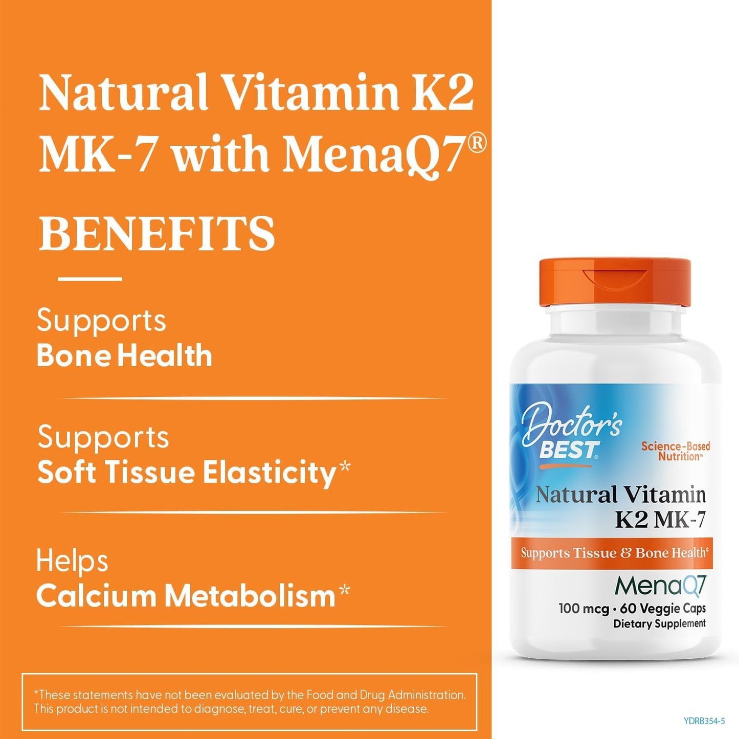 Doctor's Best Vitamin K2 MK7 Capsule, 60 Veg Caps