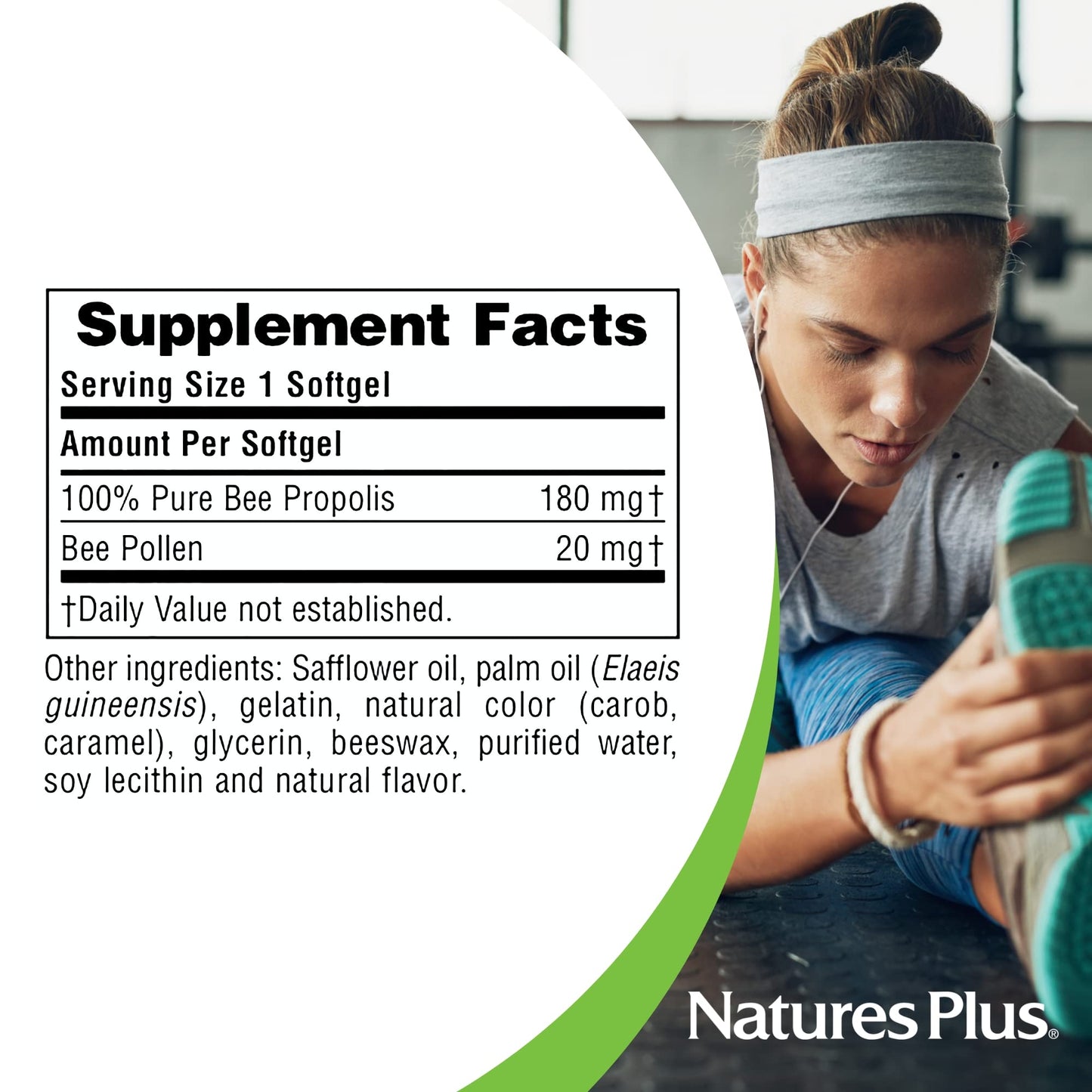NaturesPlus Propolplus Bee Propolis & Pollen Softgels 60