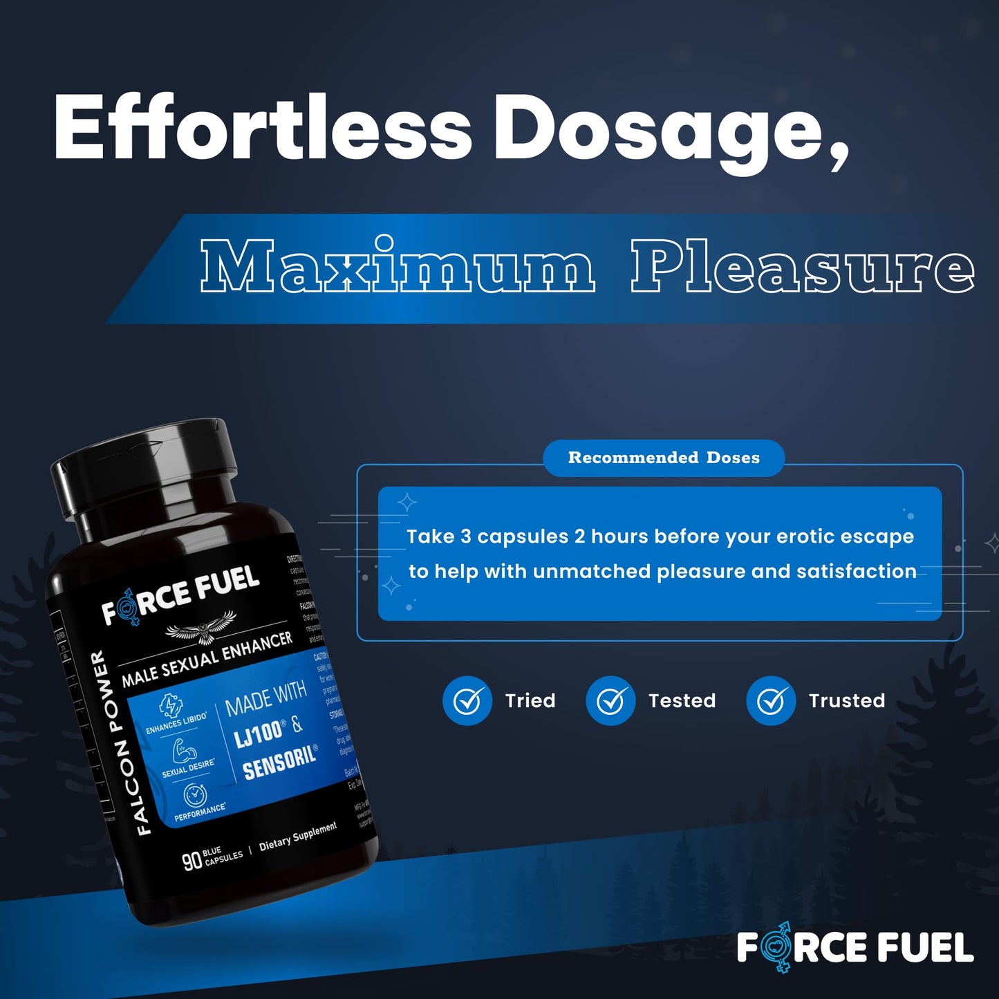 FORCE FUEL Sex Pills for Men Capsule 90 Count