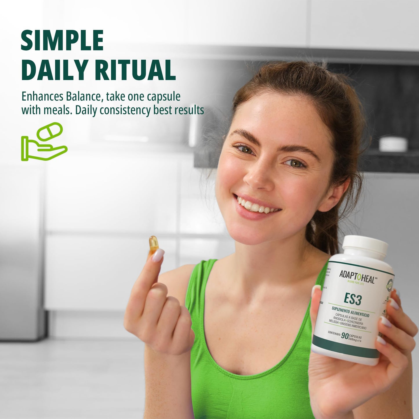 ADAPTOHEAL Adaptogenic Supplement Capsules 90