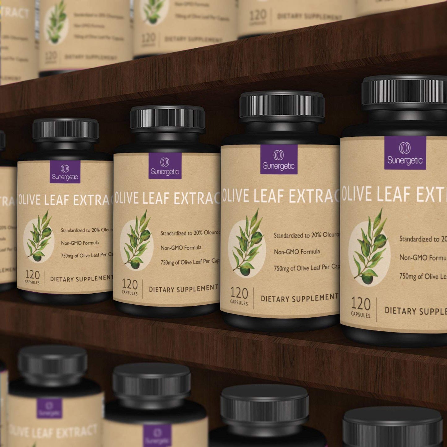 Sunergetic Olive Leaf Extract Capsules 750mg, 120 Capsules