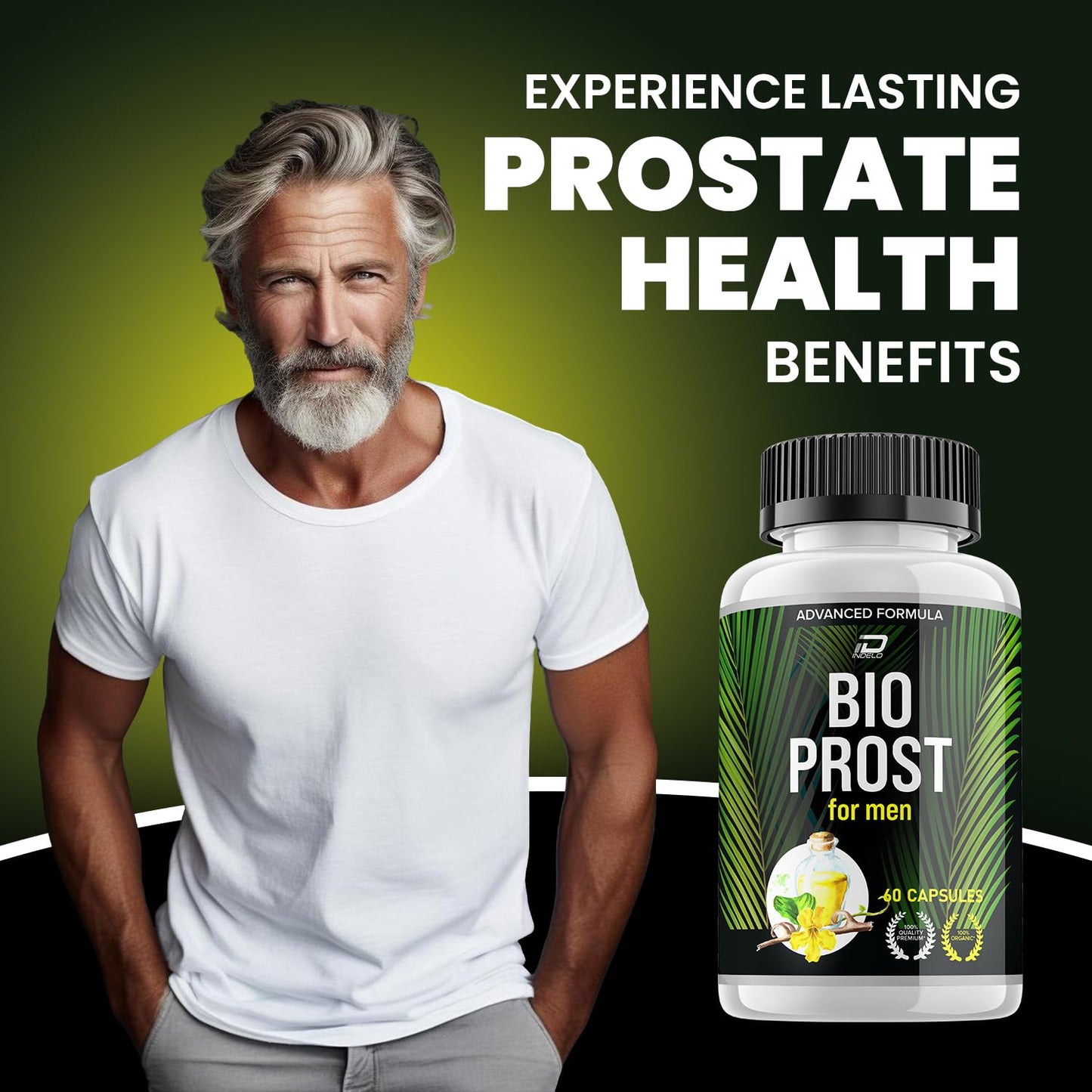 Indelo BioProst Supplement for Men Capsules 120 Count
