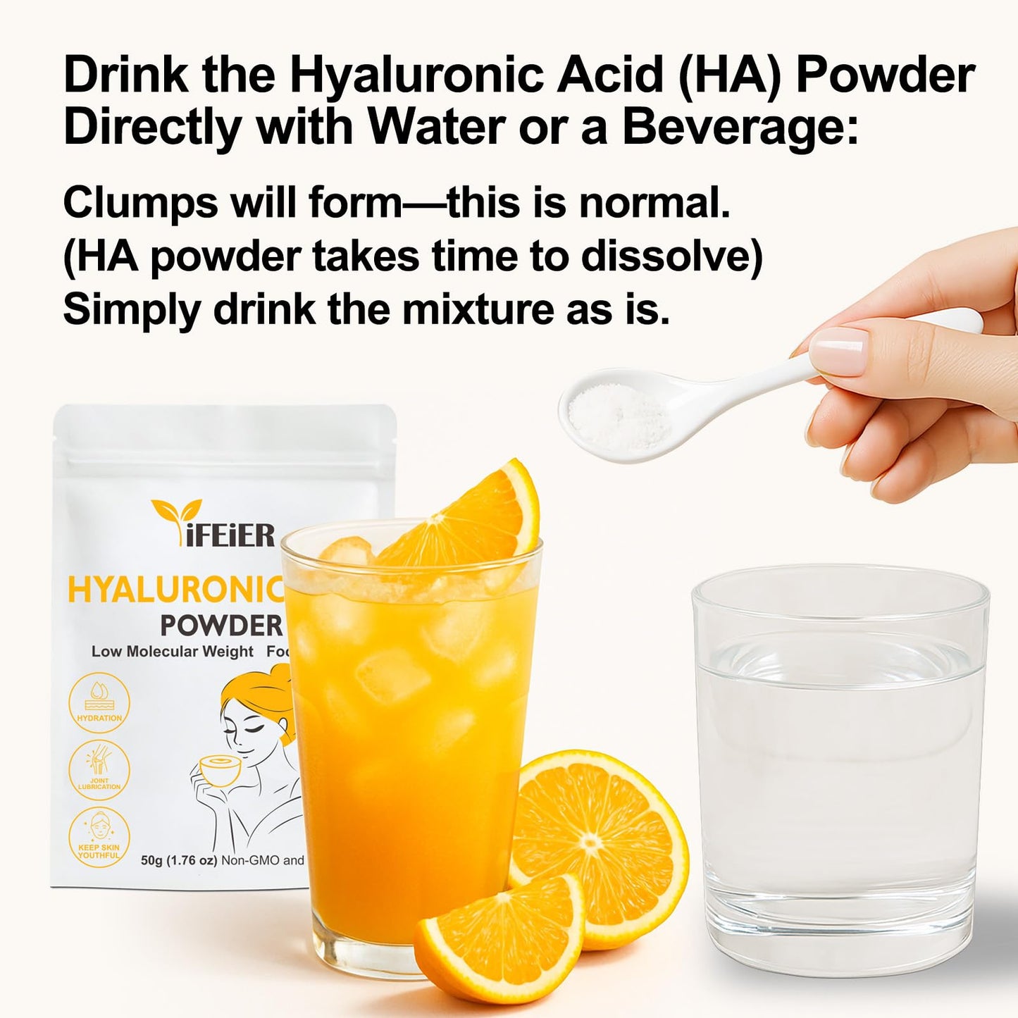 iFEiER Hyaluronic Acid Powder 1.67 oz