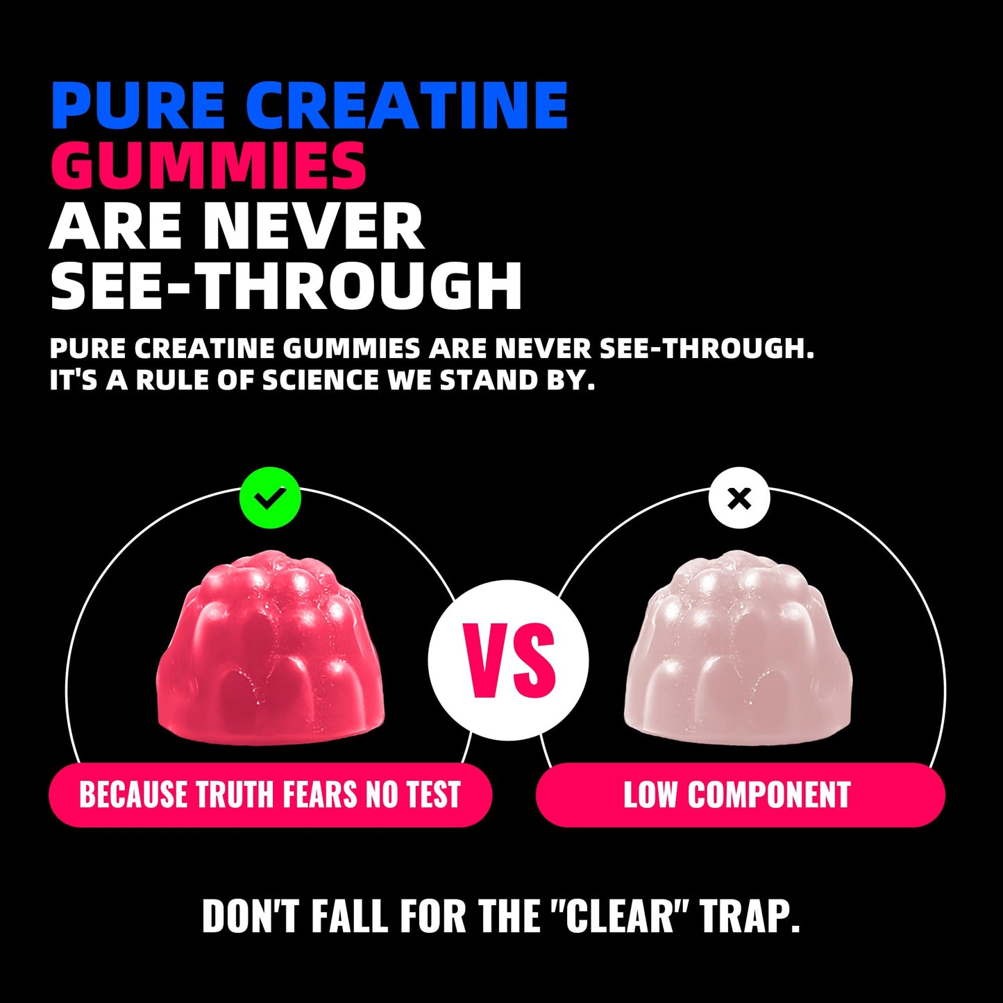 Allcoovita Creatine Monohydrate Gummies 135 ct