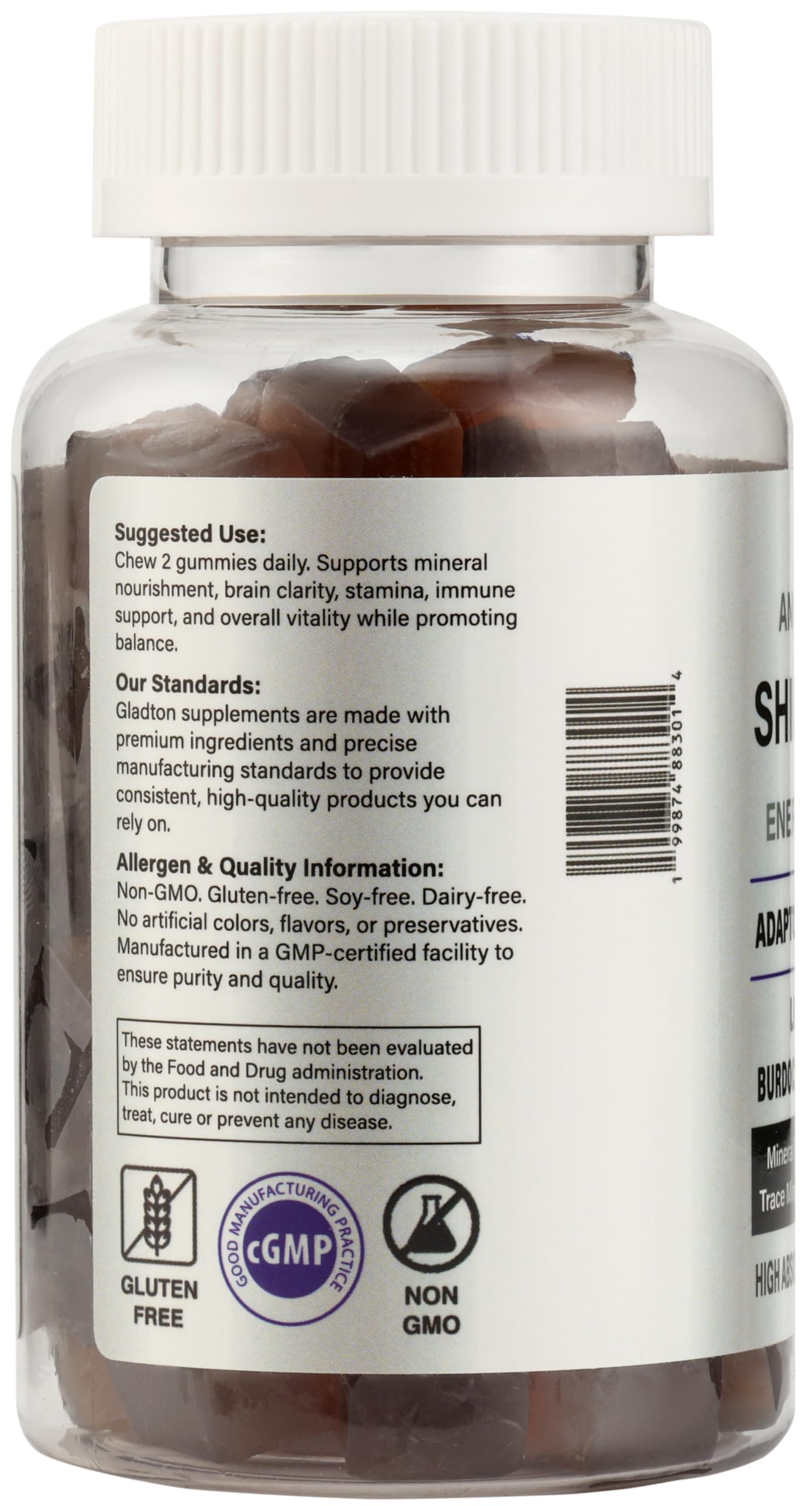 GLADTON Shilajit Gummies 60 Count