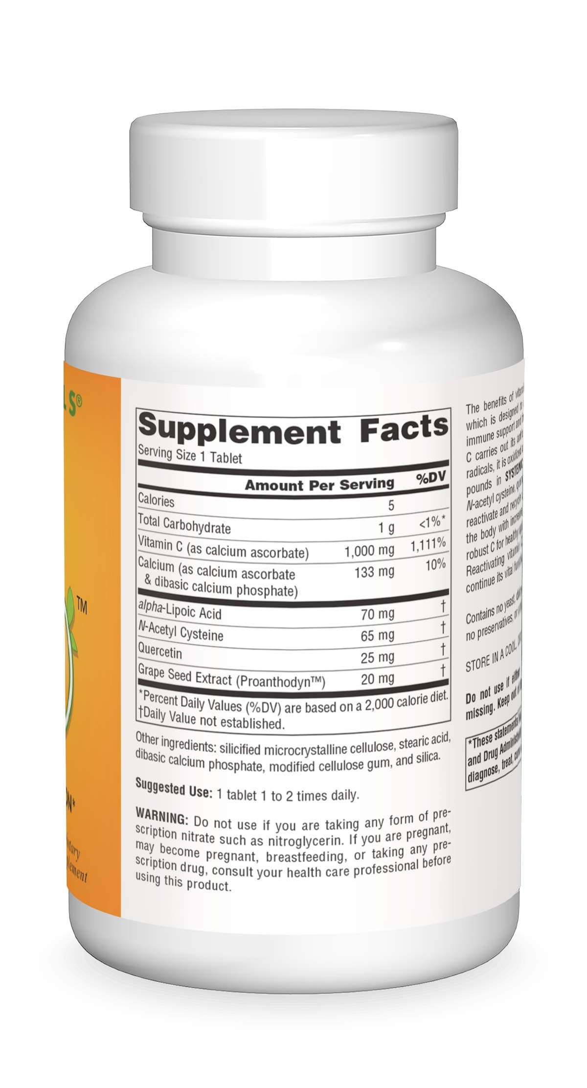 Source Naturals Systemic C 1000mg, 200 Tablets